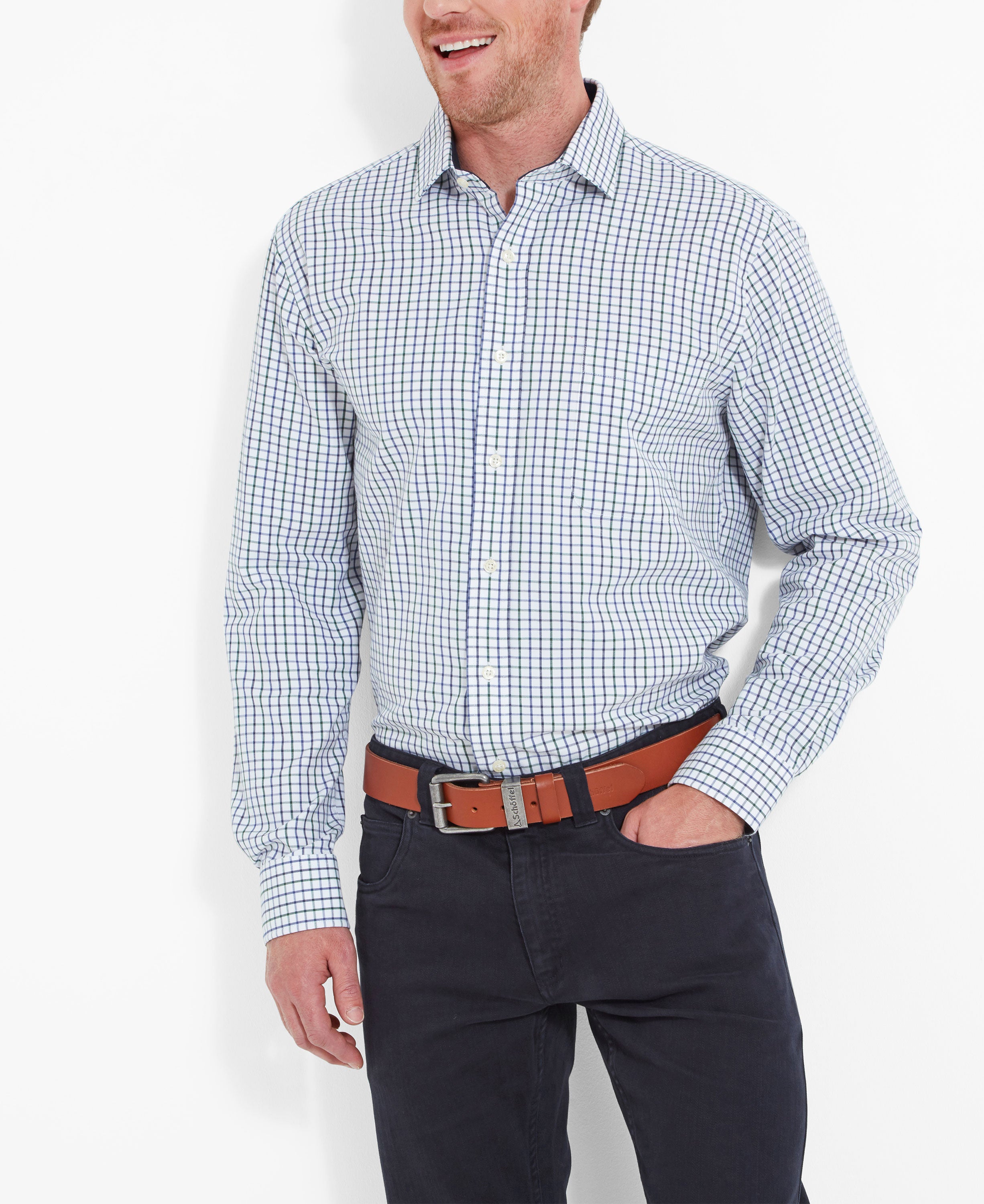 Milton Tailored Shirt - Racing/Navy