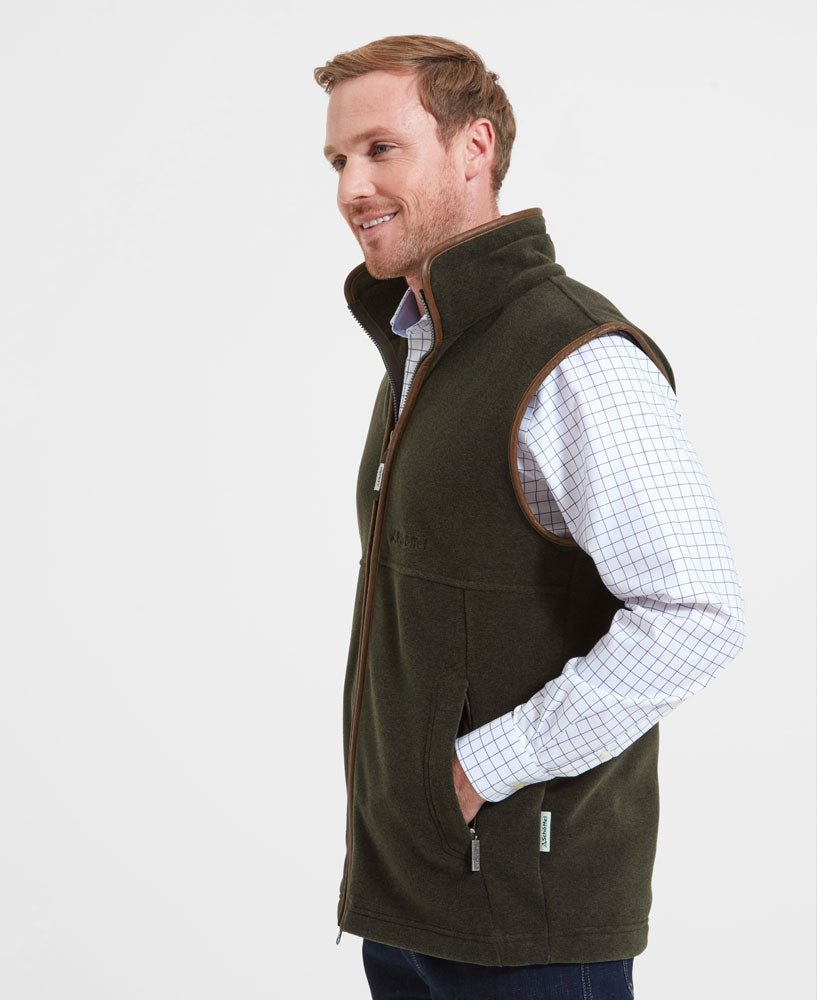 Oakham Fleece Gilet - Dark Olive