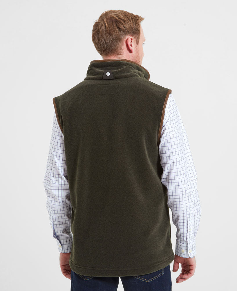 Oakham Fleece Gilet - Dark Olive