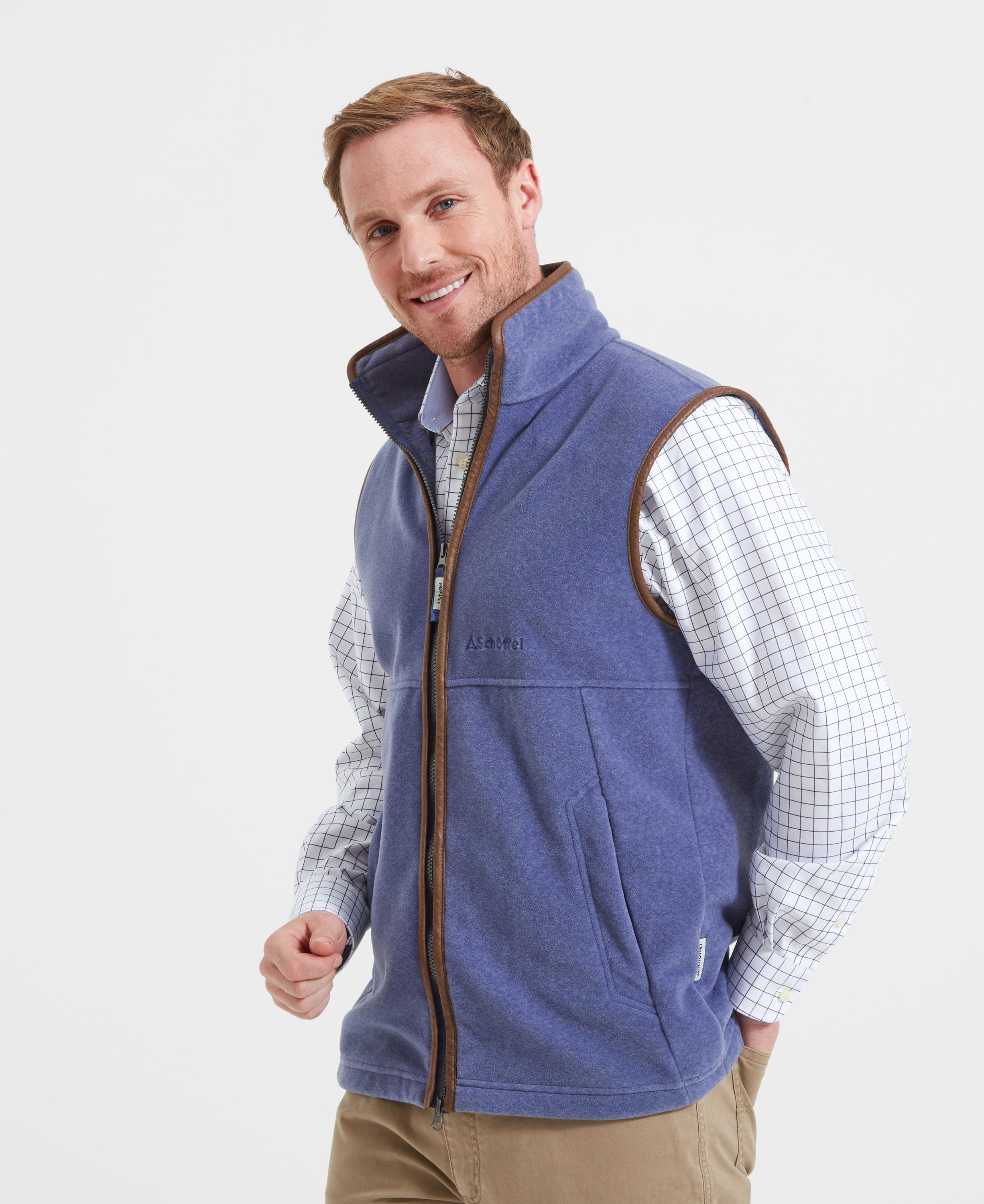 Oakham Fleece Gilet - Stone Blue