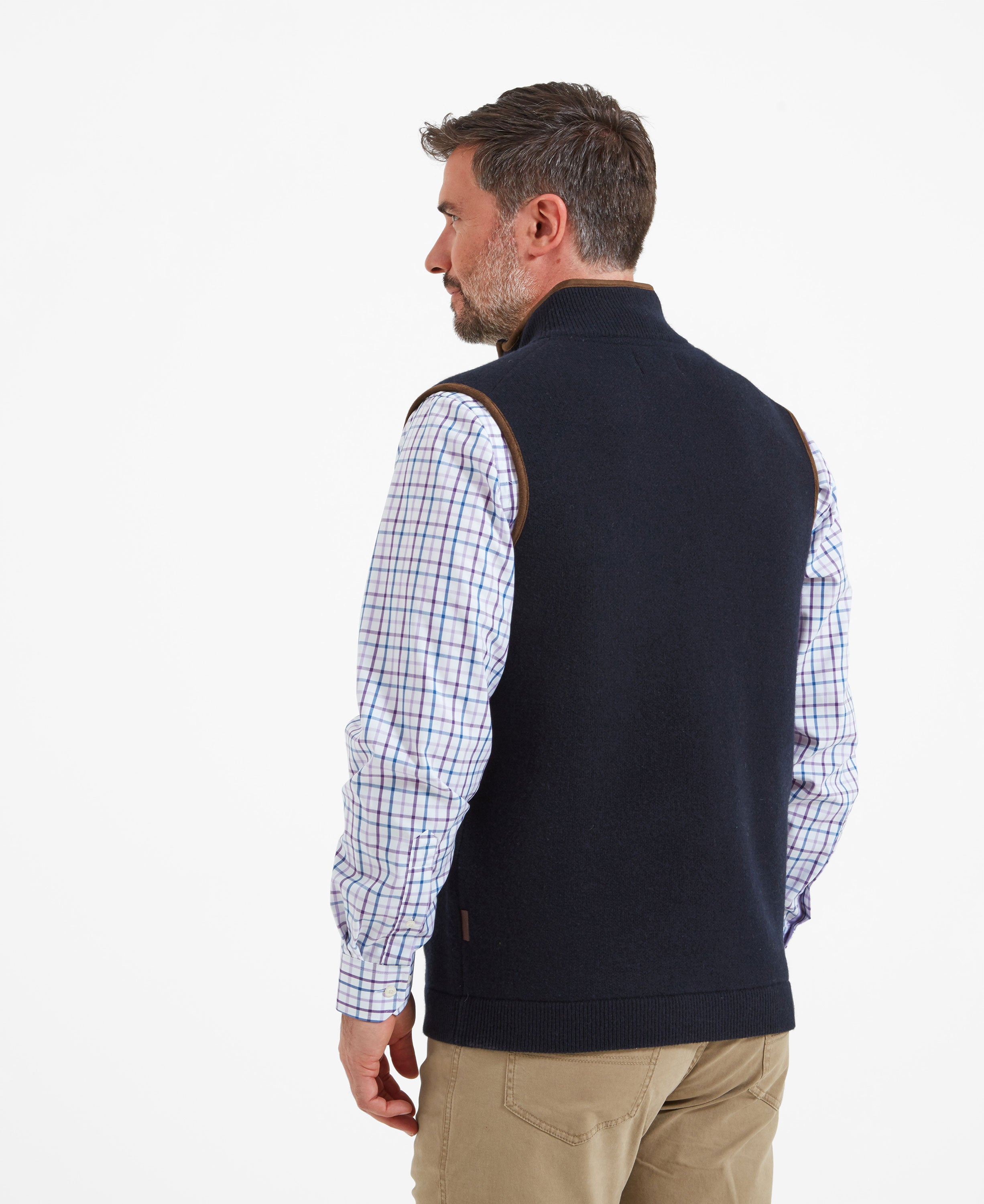 Orkney Merino Gilet - Navy