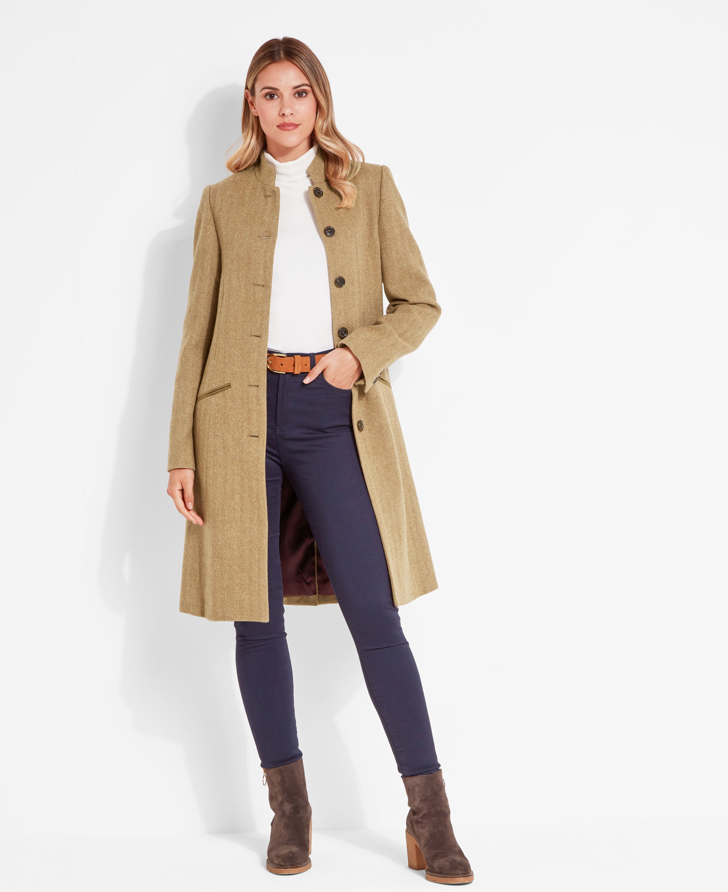 Portree Tweed Jacket - Oak Herringbone Tweed