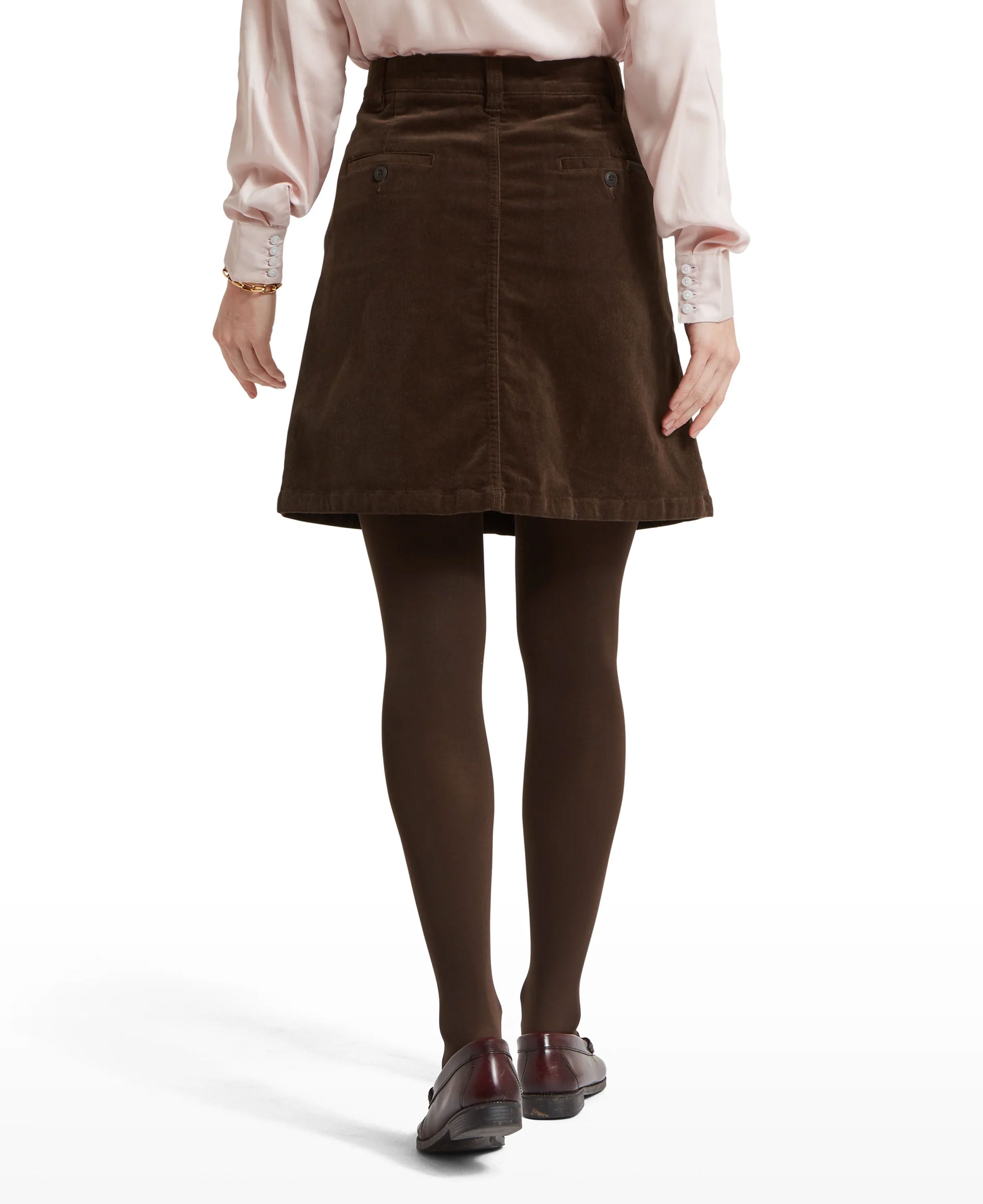 Sage Cord Skirt - Chocolate