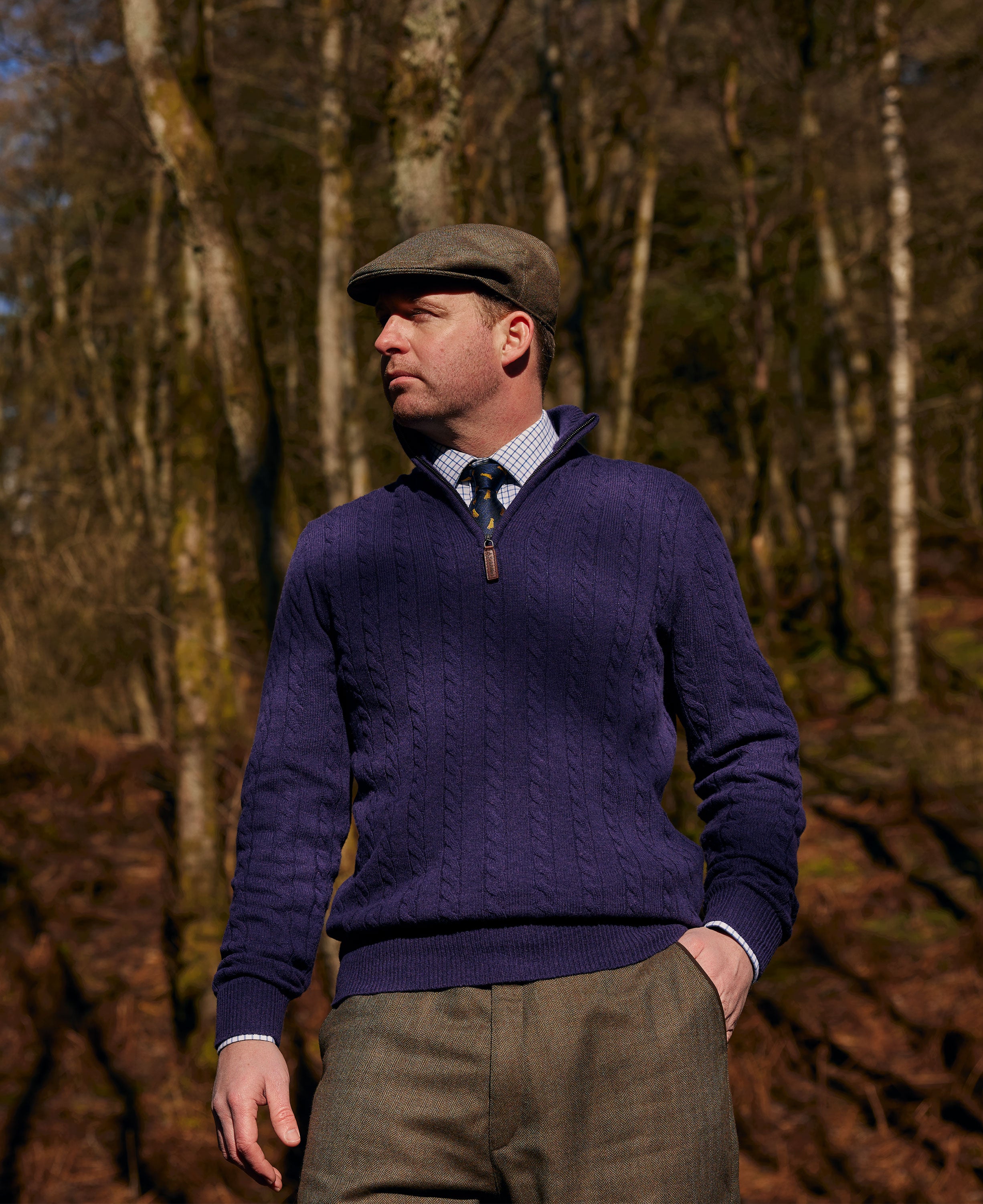 Tain Lambswool Jumper - Bramble