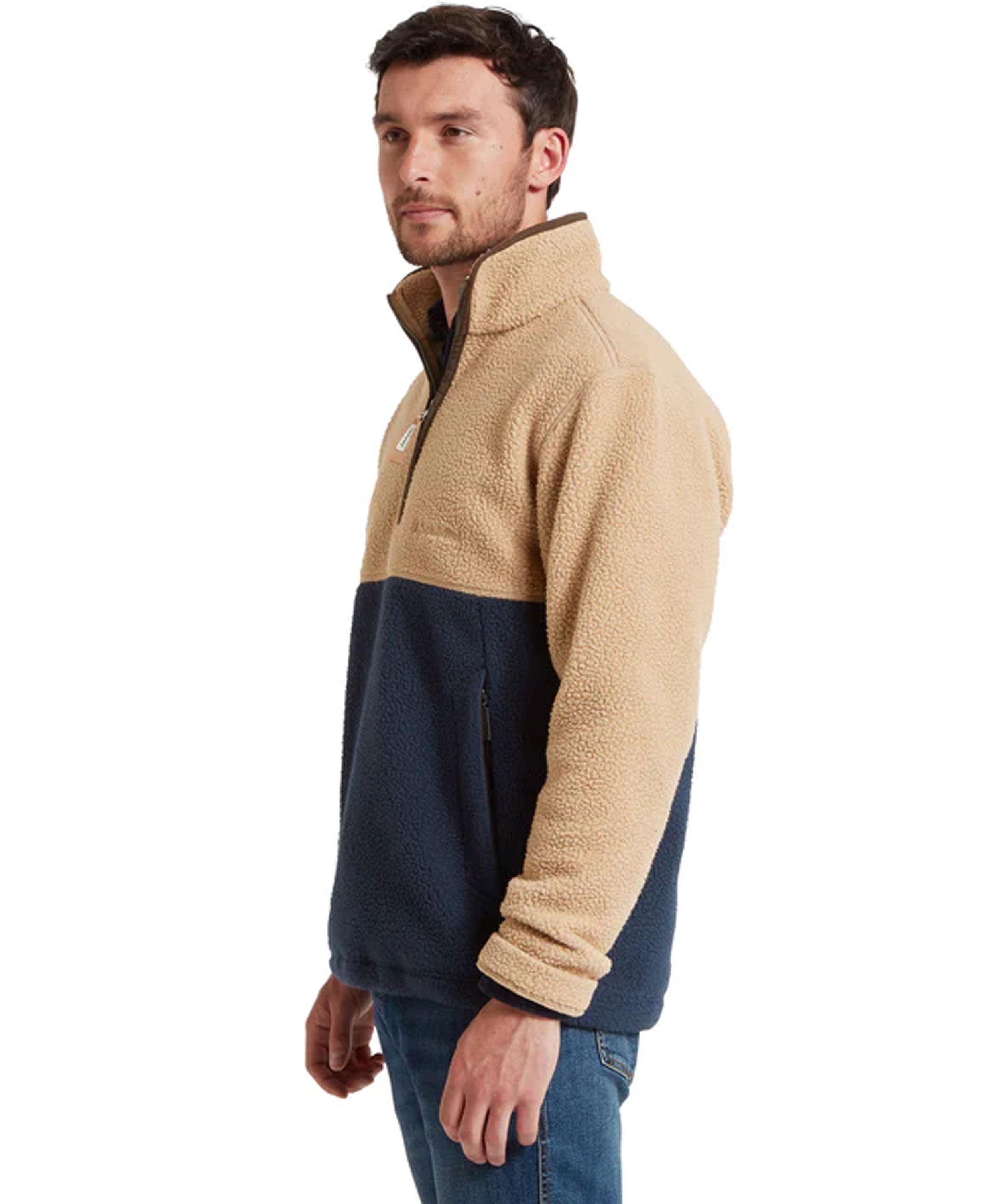 Berkeley Retro Fleece - True Navy/Tan