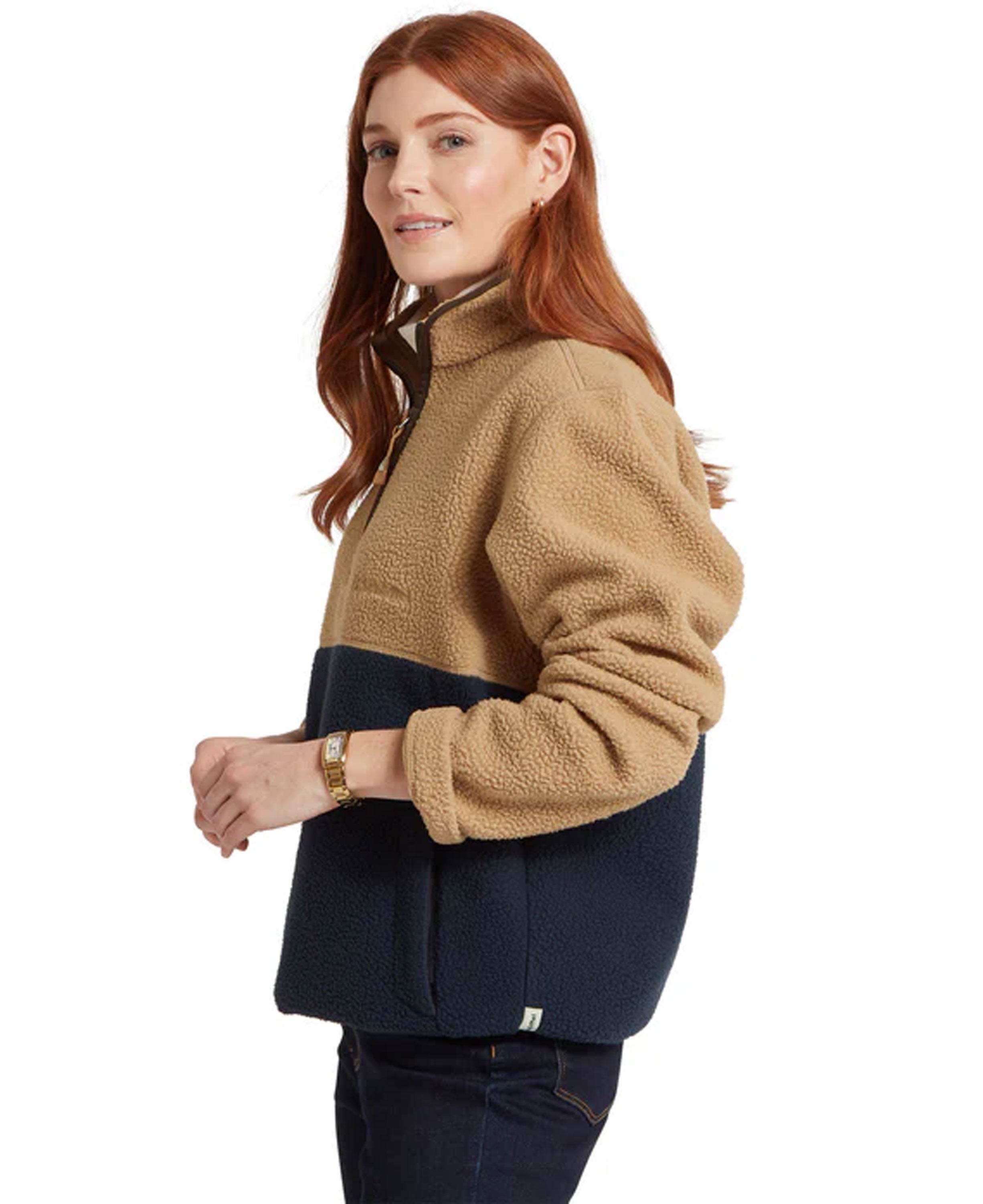 Berkeley Retro Fleece - True Navy/Tan