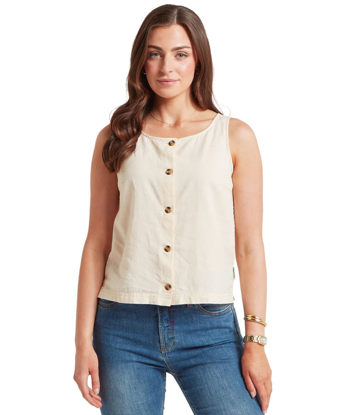 Elsworth Linen Top - Oat