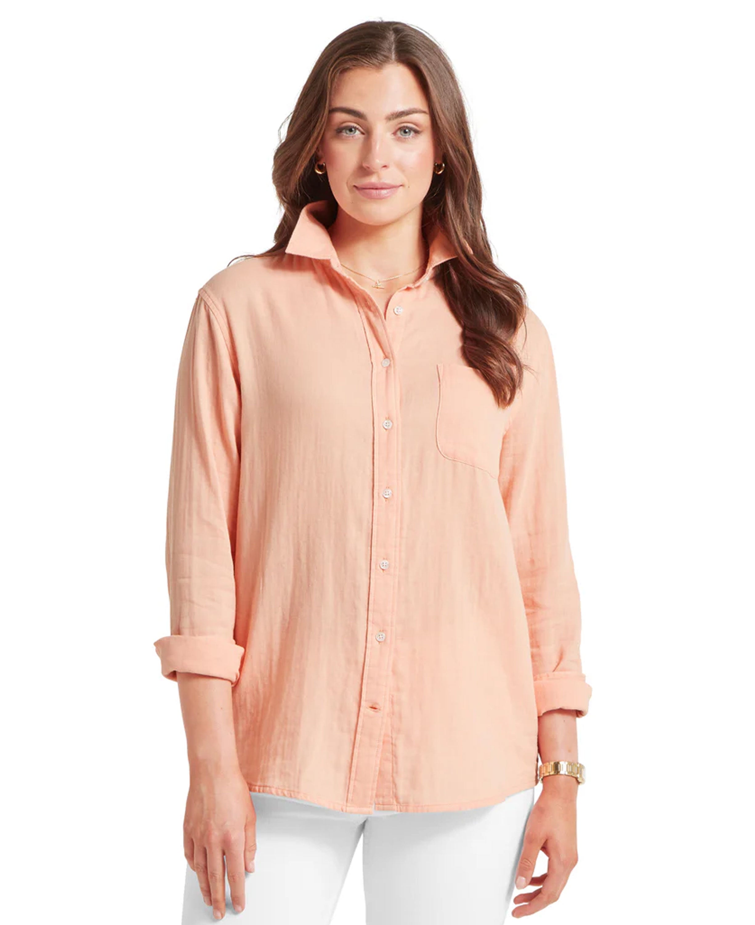 Ashdon Shirt - Coral Peach