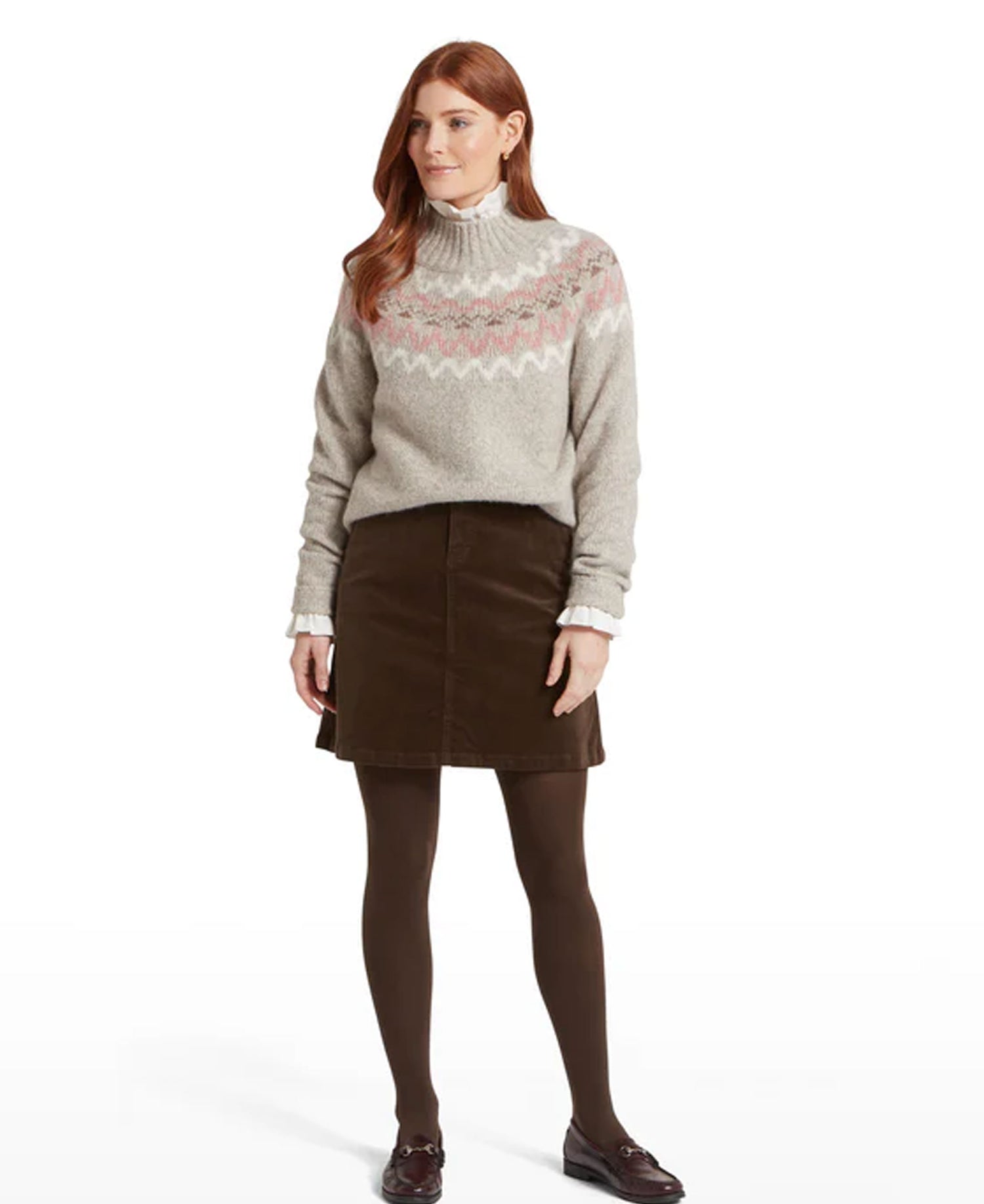 Evie Fairisle Jumper - Cobblestone
