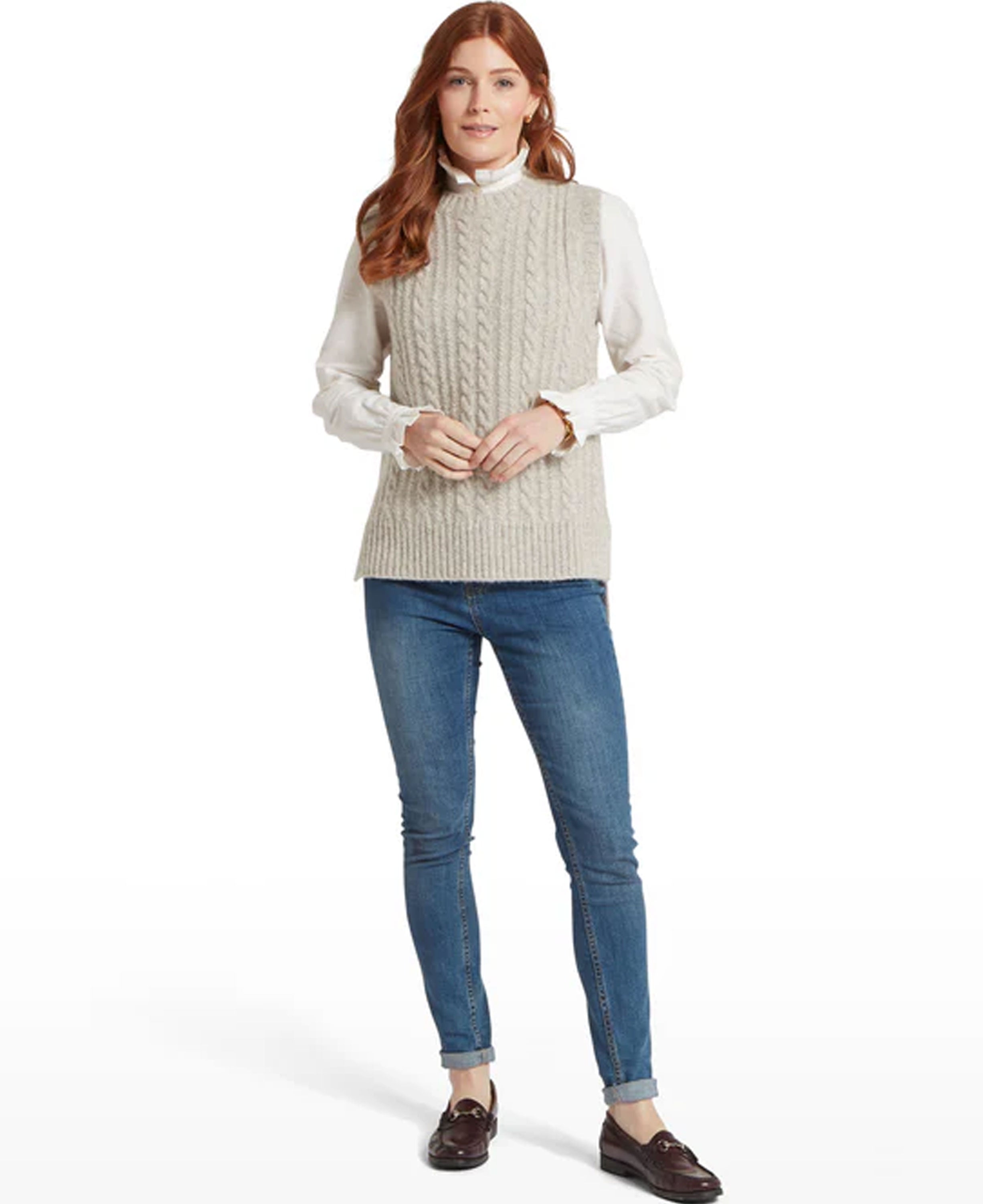 Evie Sleeveless Jumper - Cobblestone