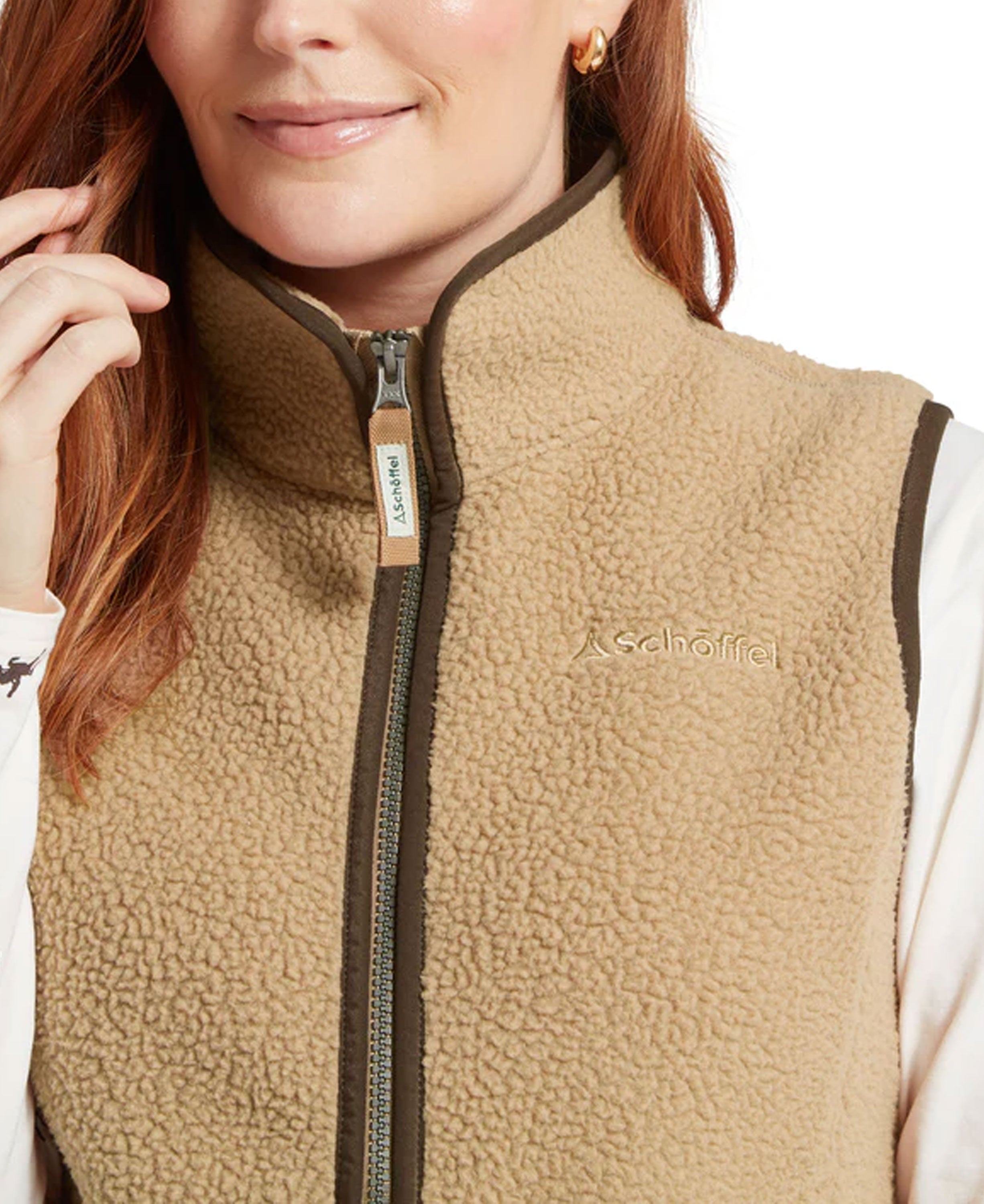 Lyndon Retro Fleece Gilet - Tan