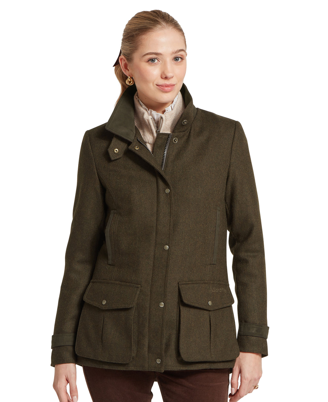 Murra Tweed Coat - Dark Loden Herr Tweed