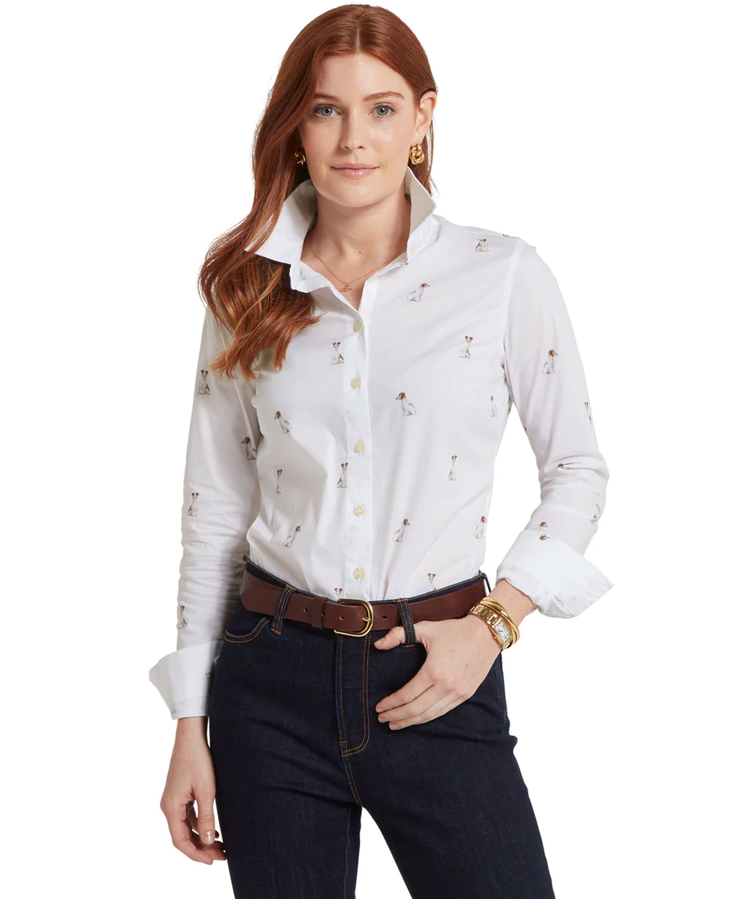 Norfolk Shirt - Jack Russel Print