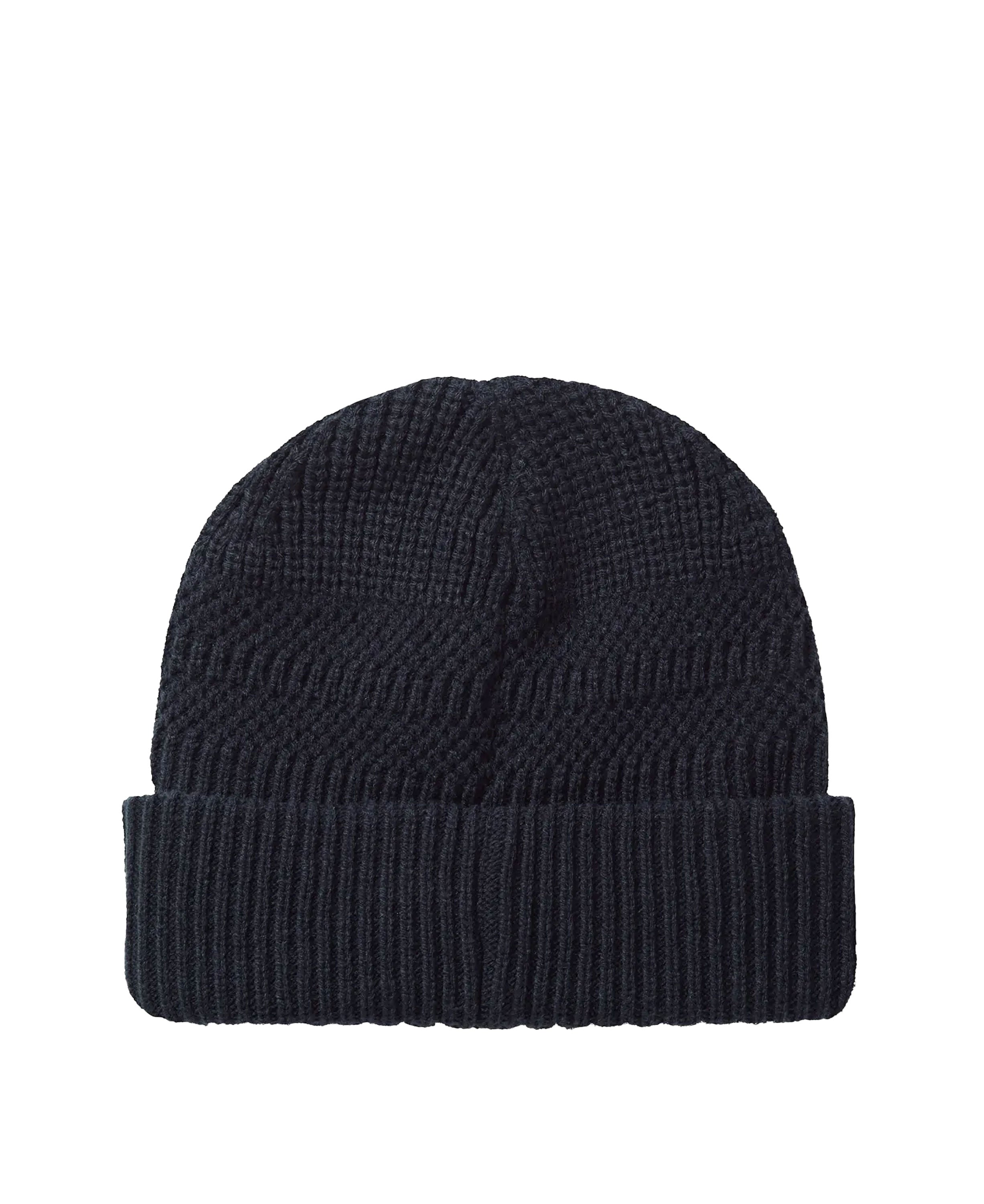 Gressenhall Waterproof Stripe Roll Cuff Beanie - Navy