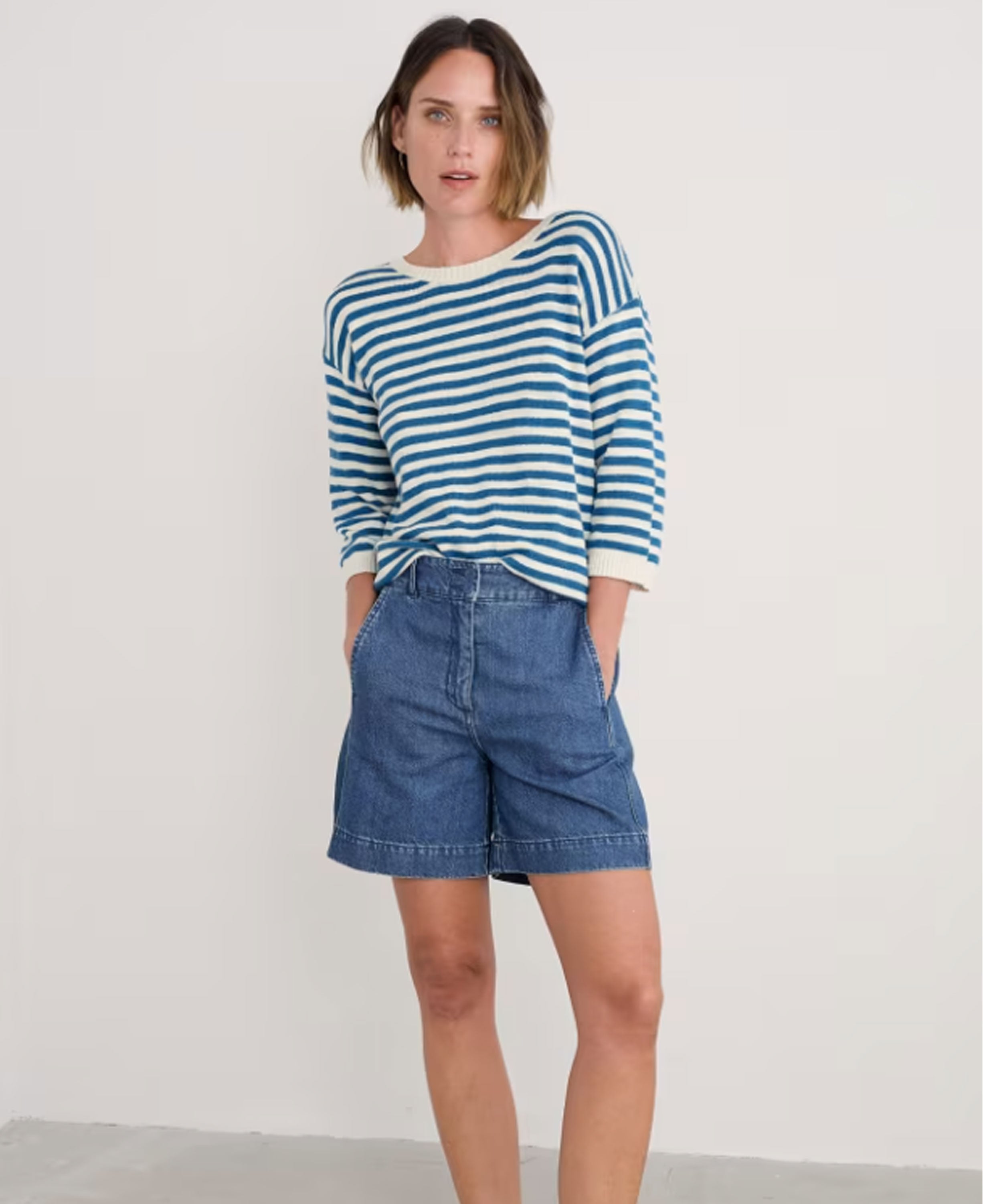 Knavock Jumper - Mini Cornish Sailor Ecru