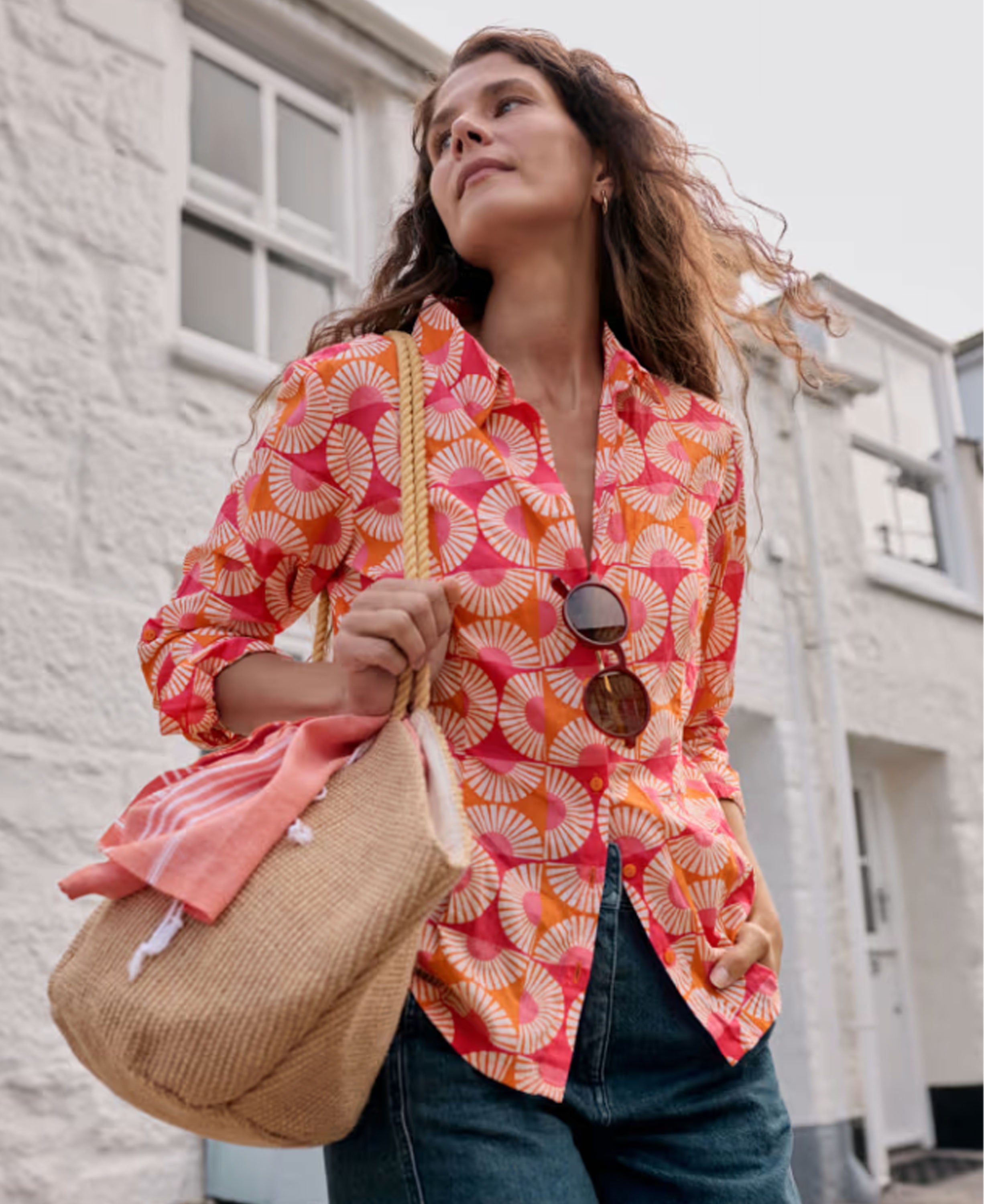 Larissa Shirt - Sun Geo Marigold