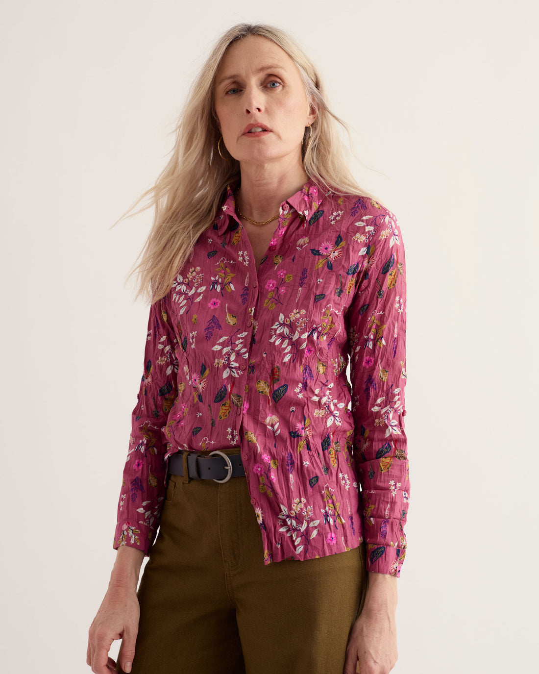 Larissa Shirt - Flora Study Rosa