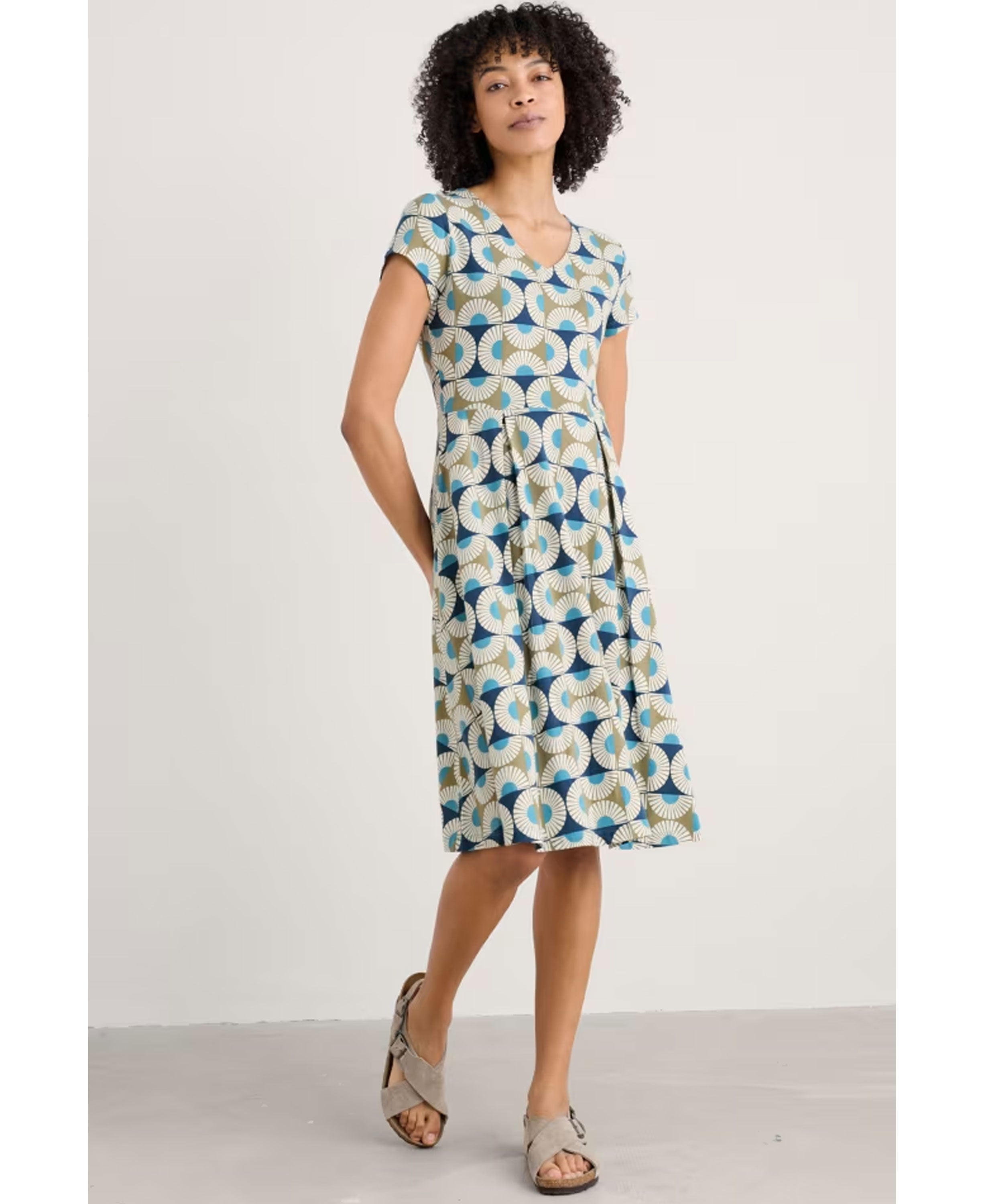 Pier View Dress - Sun Geo Poseidon