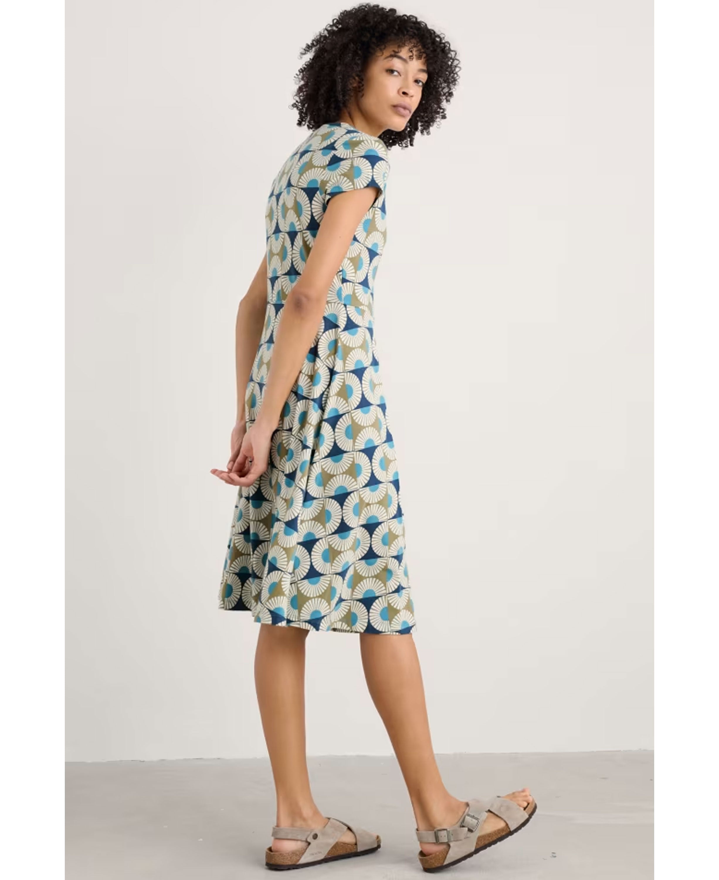 Pier View Dress - Sun Geo Poseidon