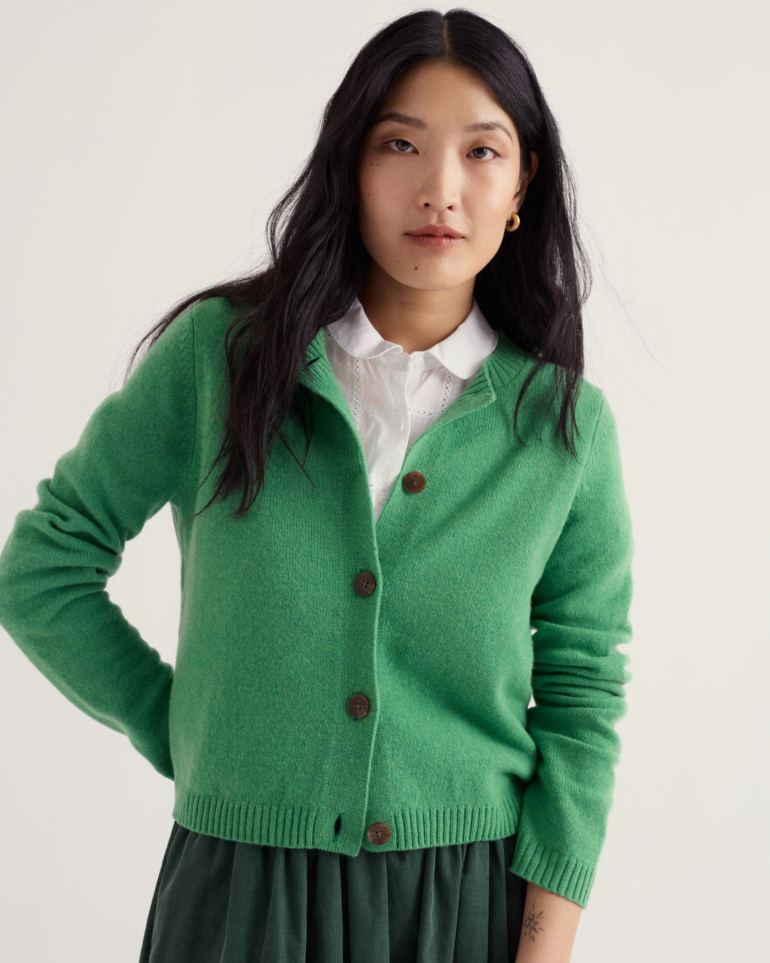 Tern Tide Cardigan - Pea Pod