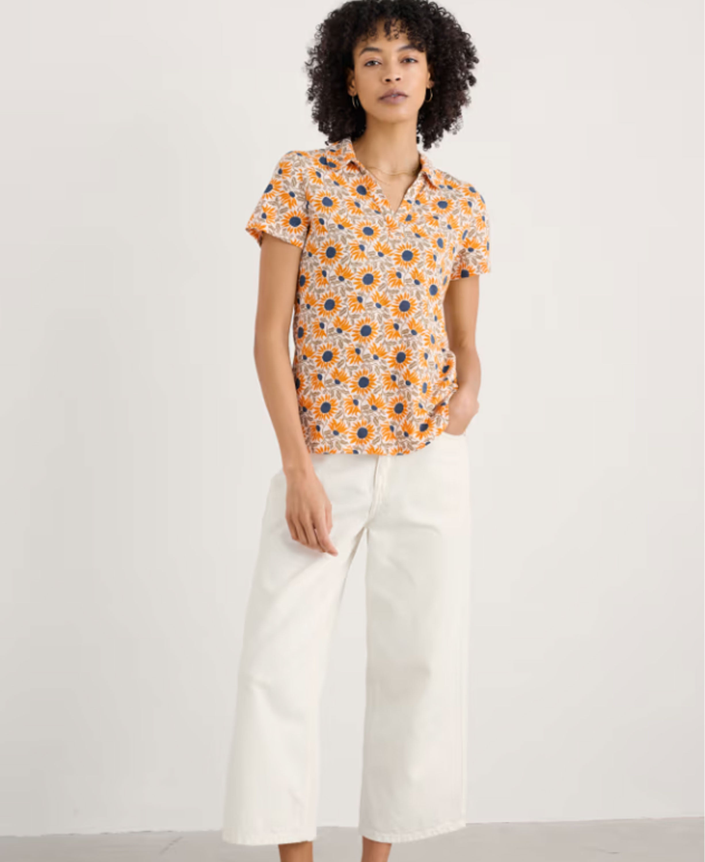 Wavecrest Shirt - Bold Sunflower Daylily