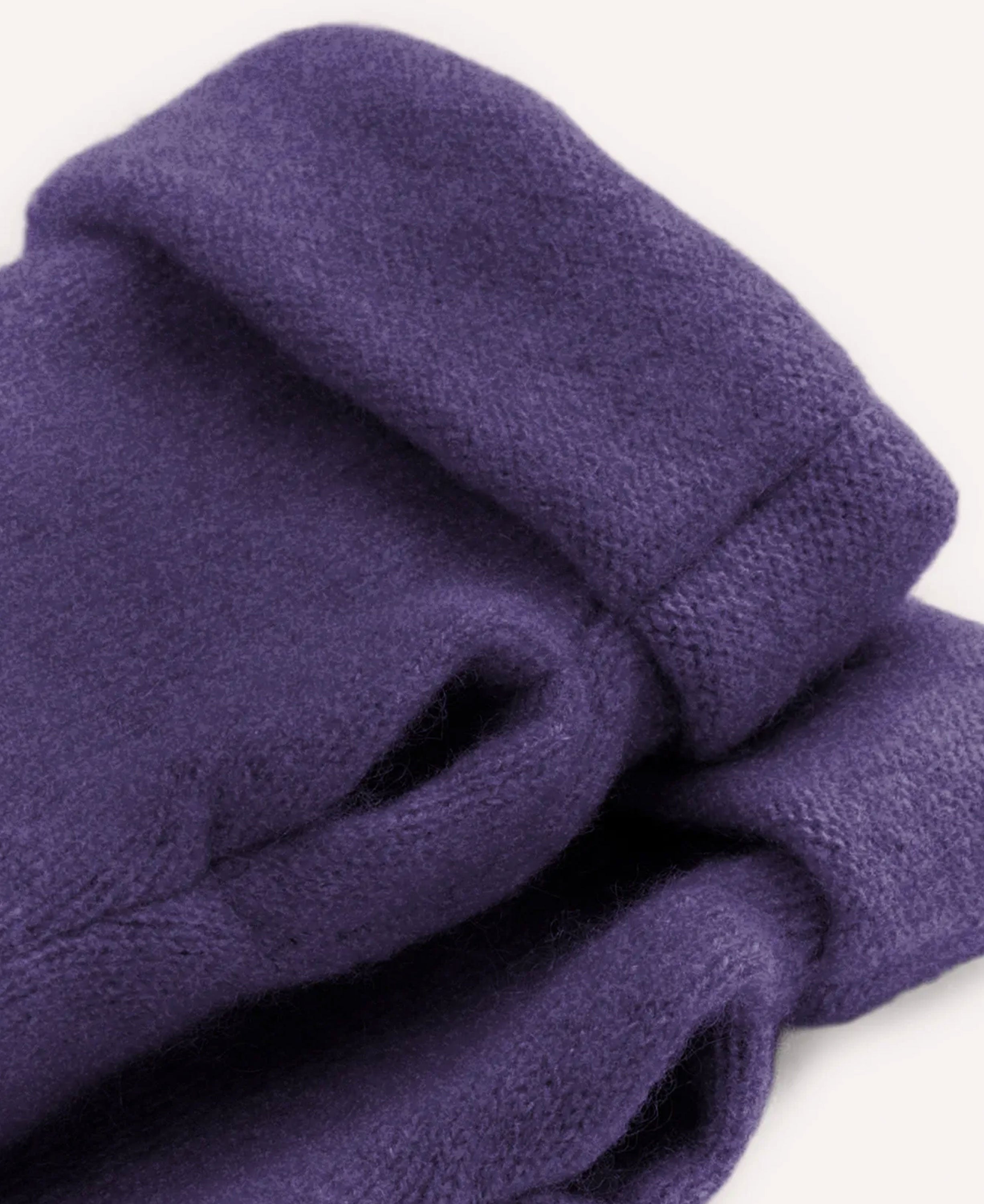 Cashmere Fingerless Gloves - Purple