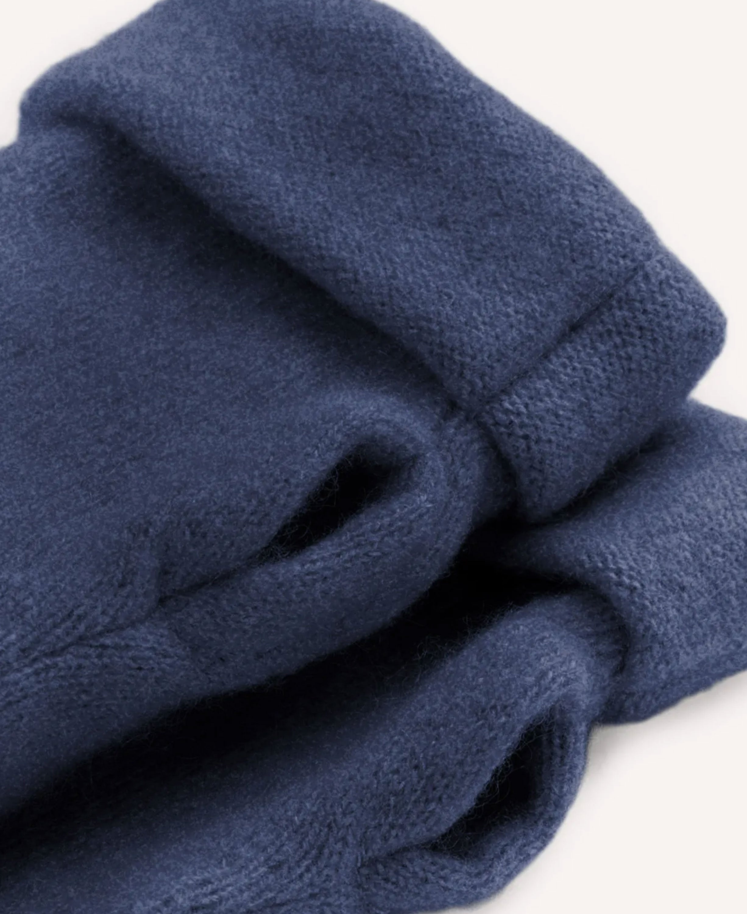 Cashmere Fingerless Gloves - Denim