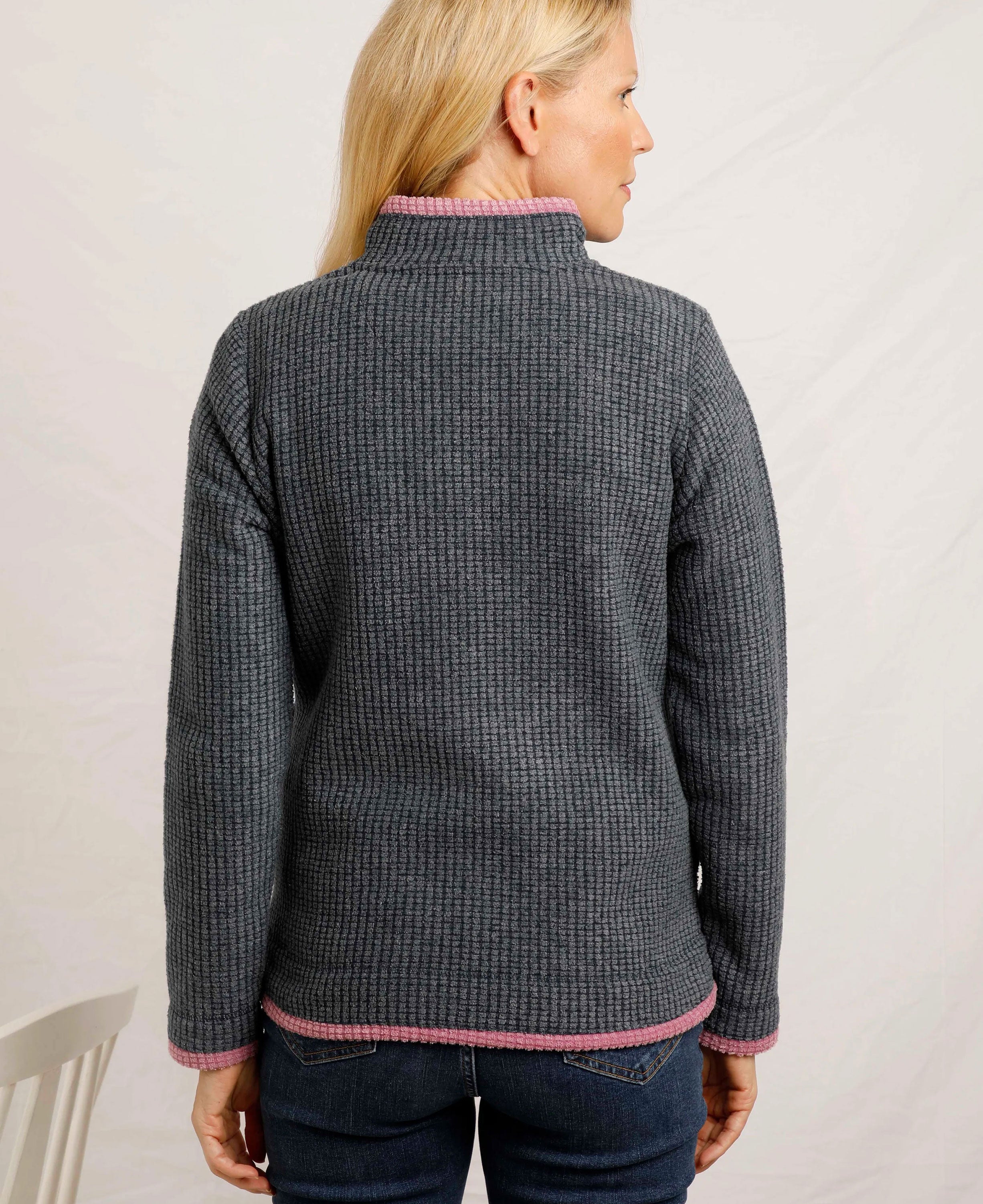 Beye Eco 1/4 Zip Grid Fleece - Navy