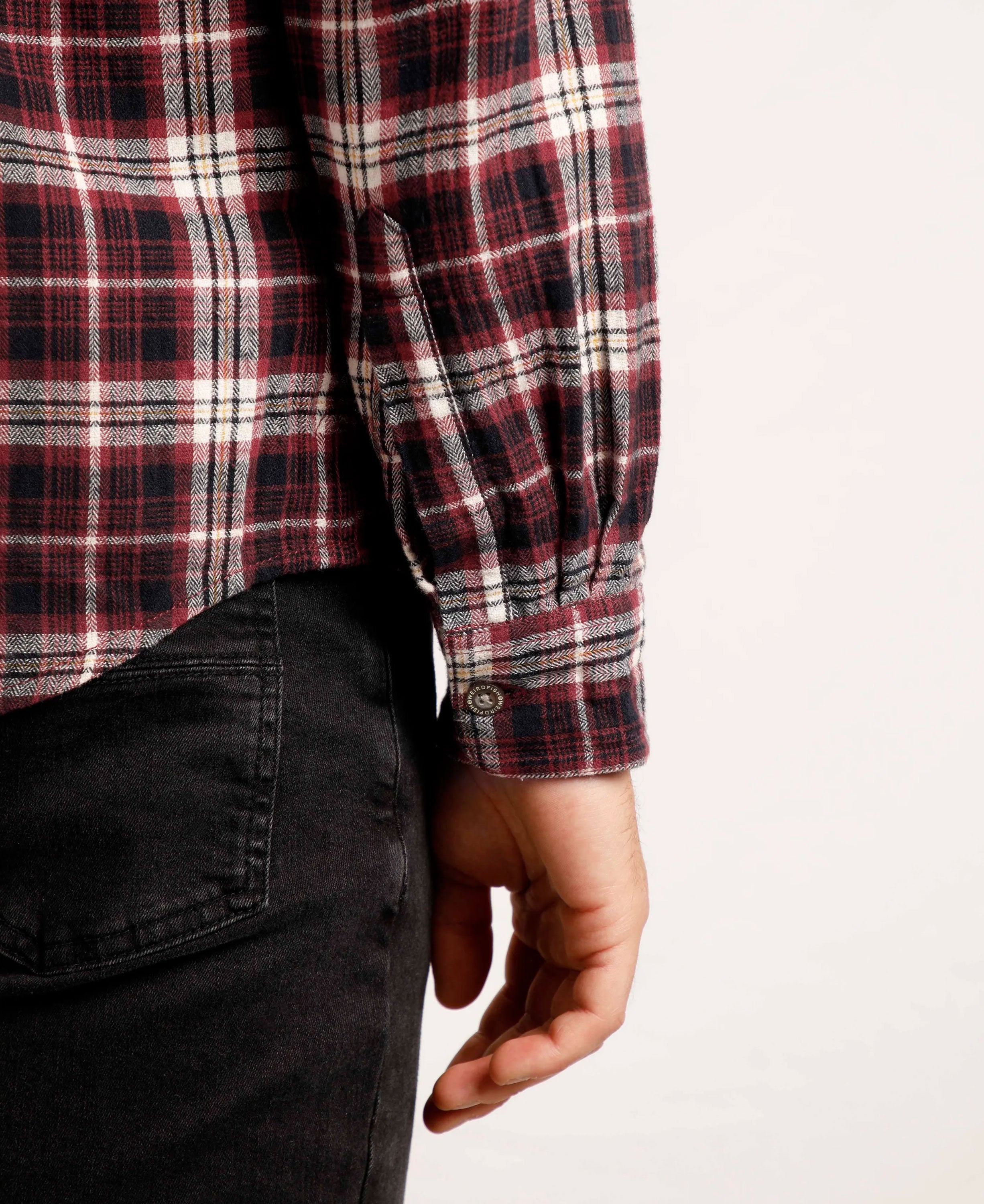 Broxton Organic Herringbone Shirt - Foxberry