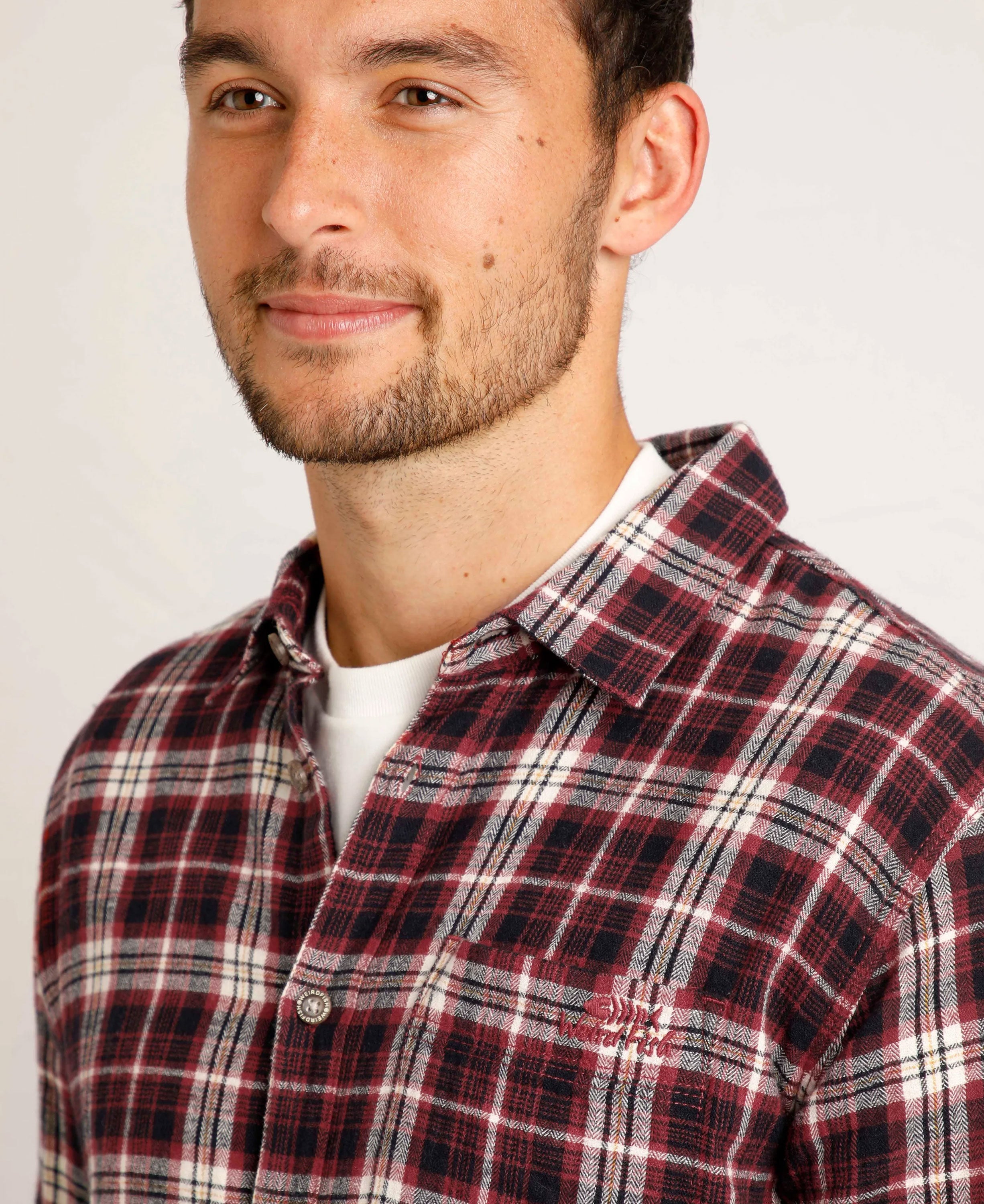 Broxton Organic Herringbone Shirt - Foxberry
