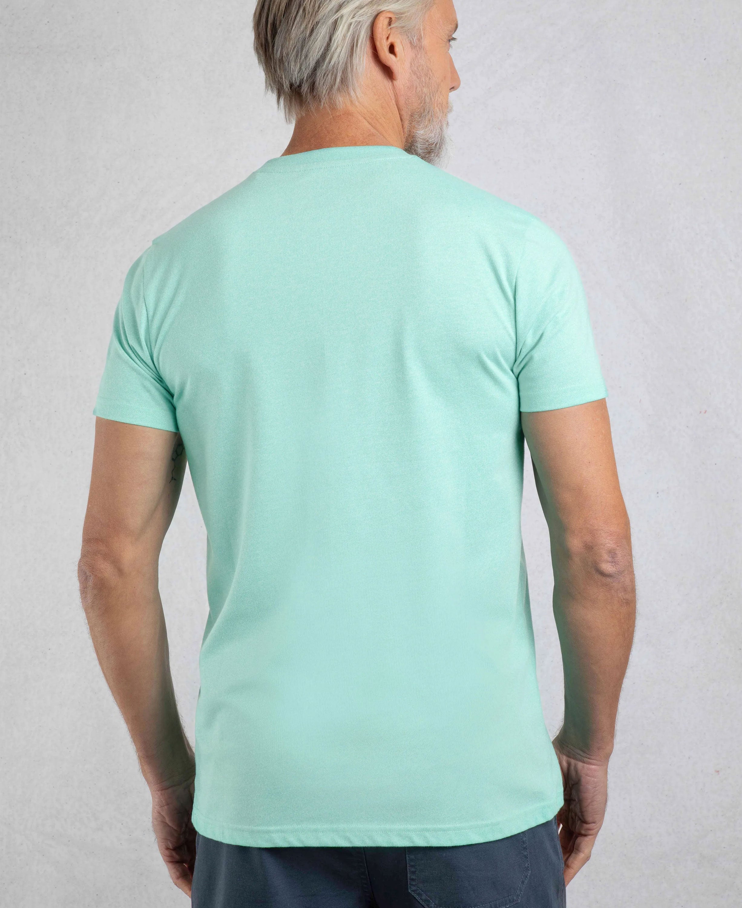 Fished Organic Branded Tee - Aquamarine