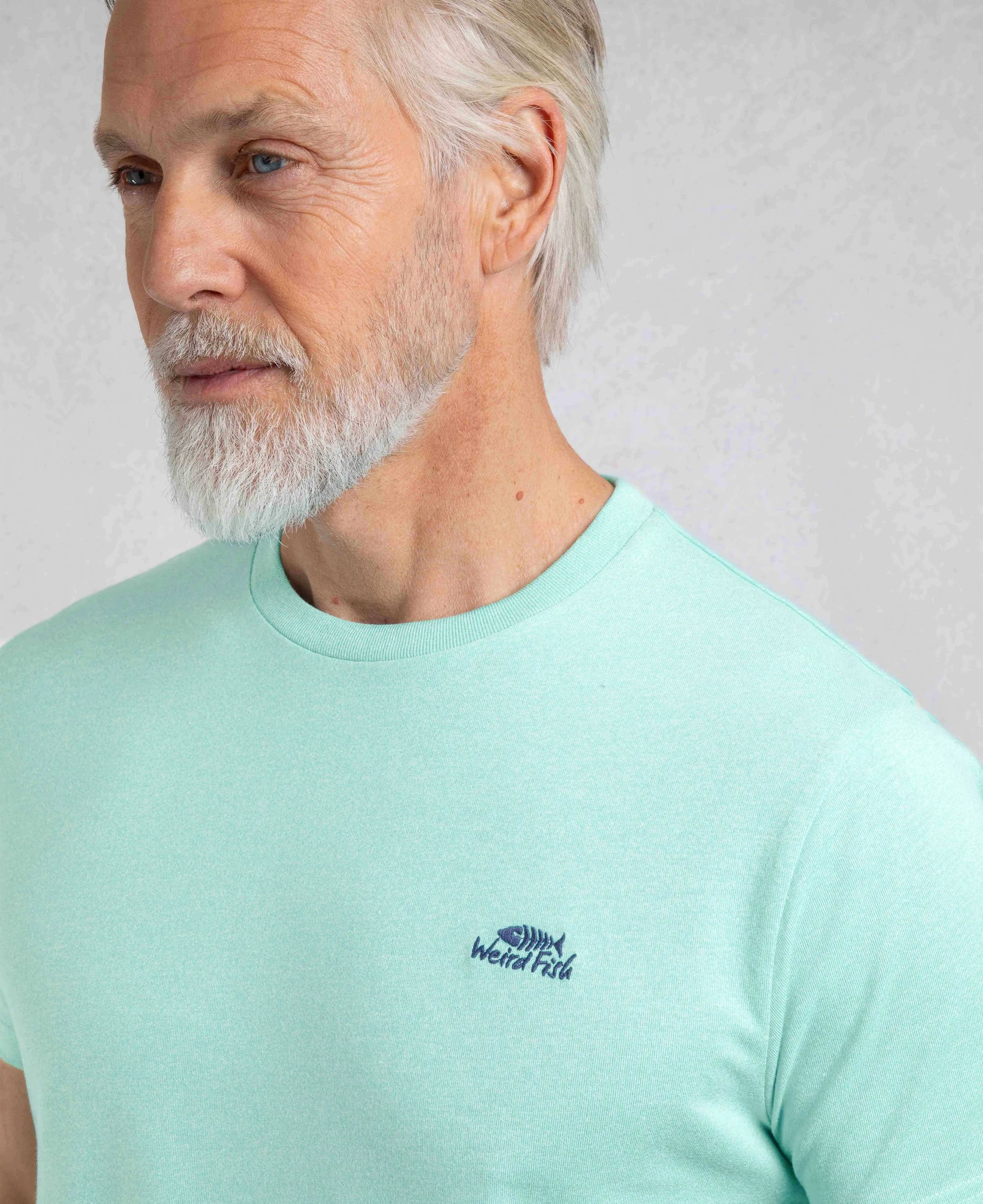 Fished Organic Branded Tee - Aquamarine