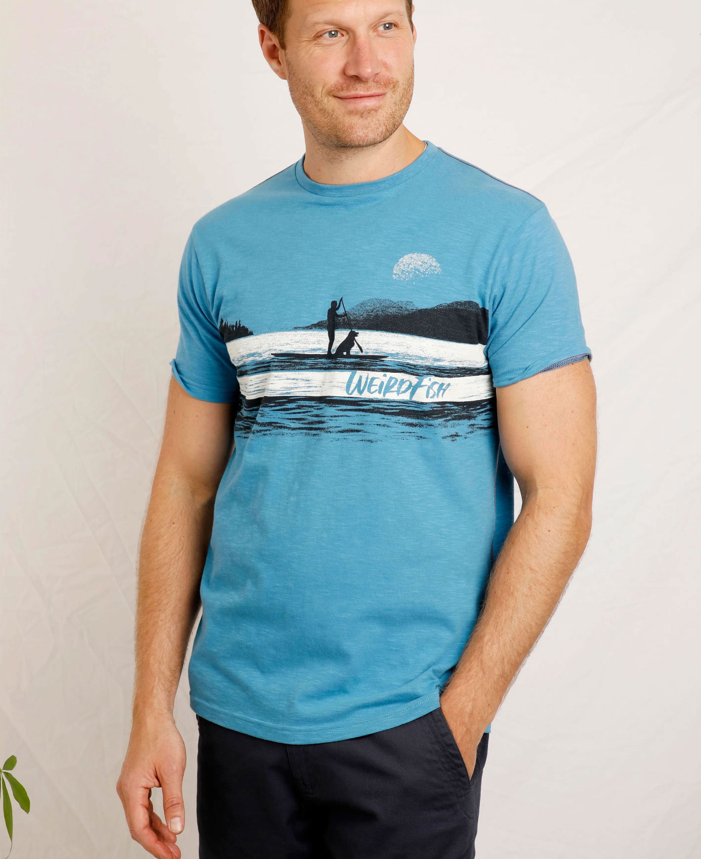 Sup Dog Organic Slub Graphic Tee - Copen Blue