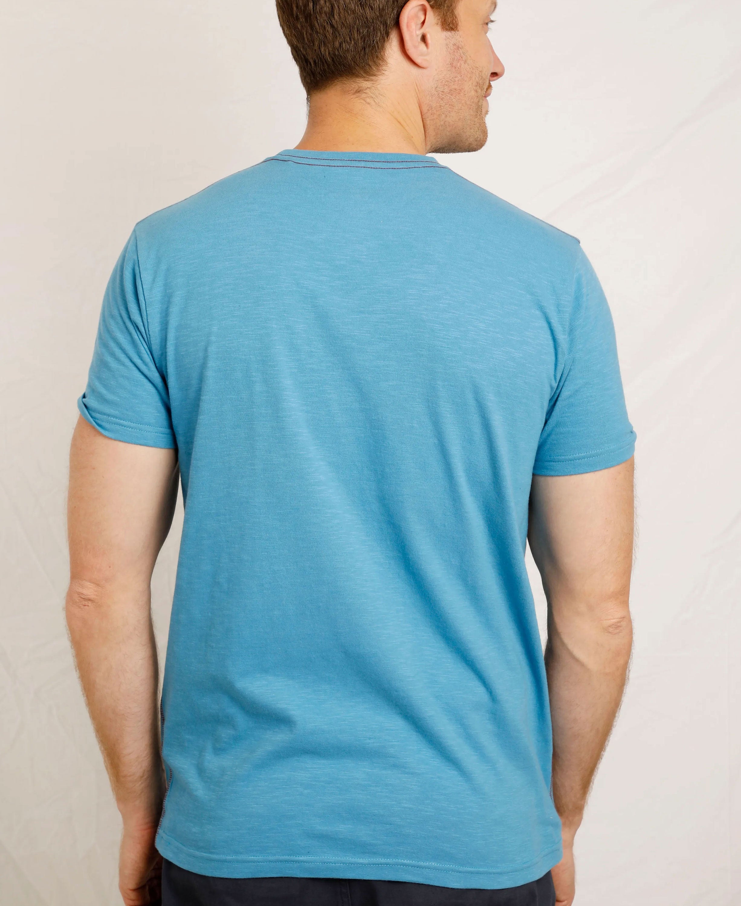 Sup Dog Organic Slub Graphic Tee - Copen Blue