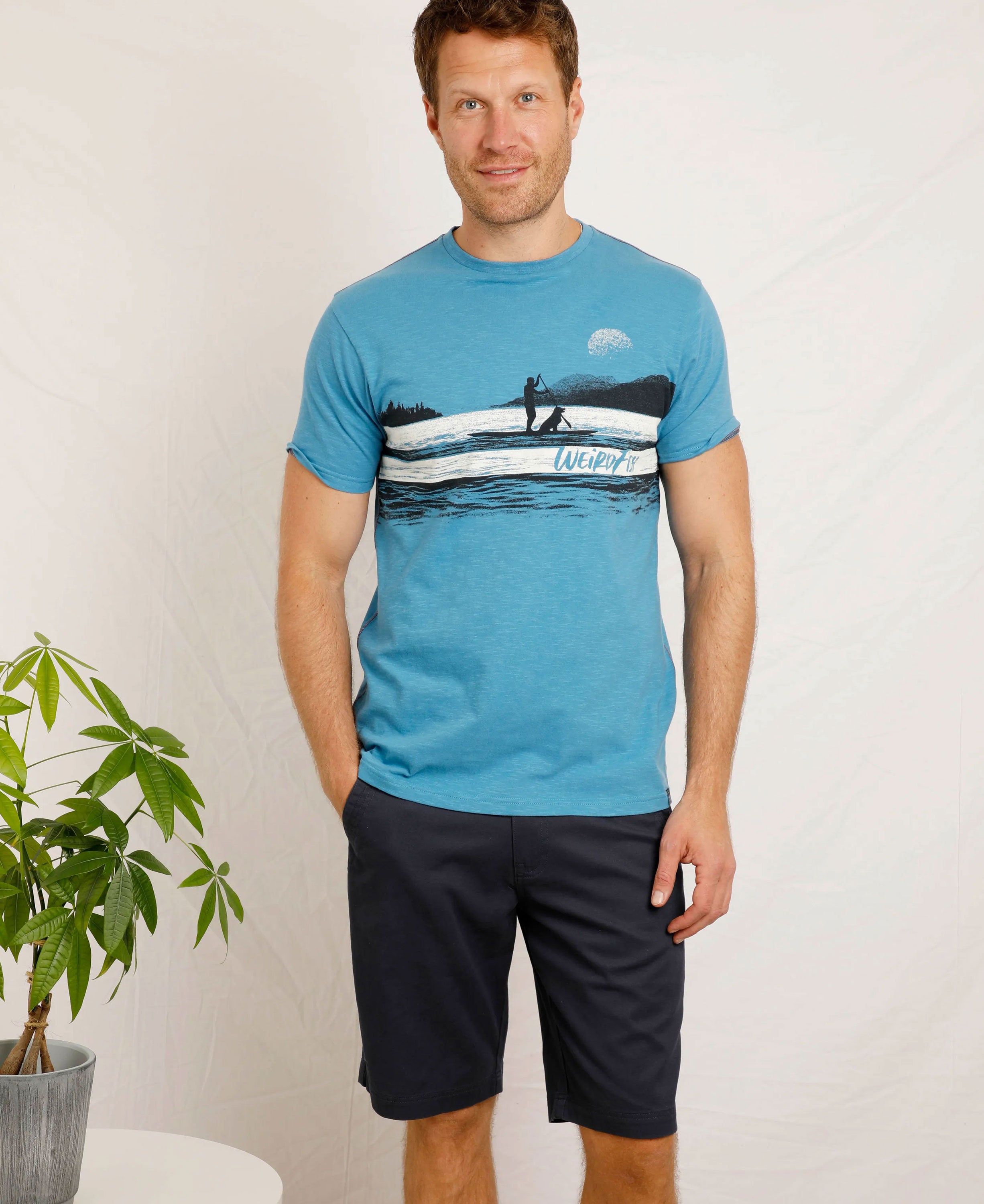 Sup Dog Organic Slub Graphic Tee - Copen Blue