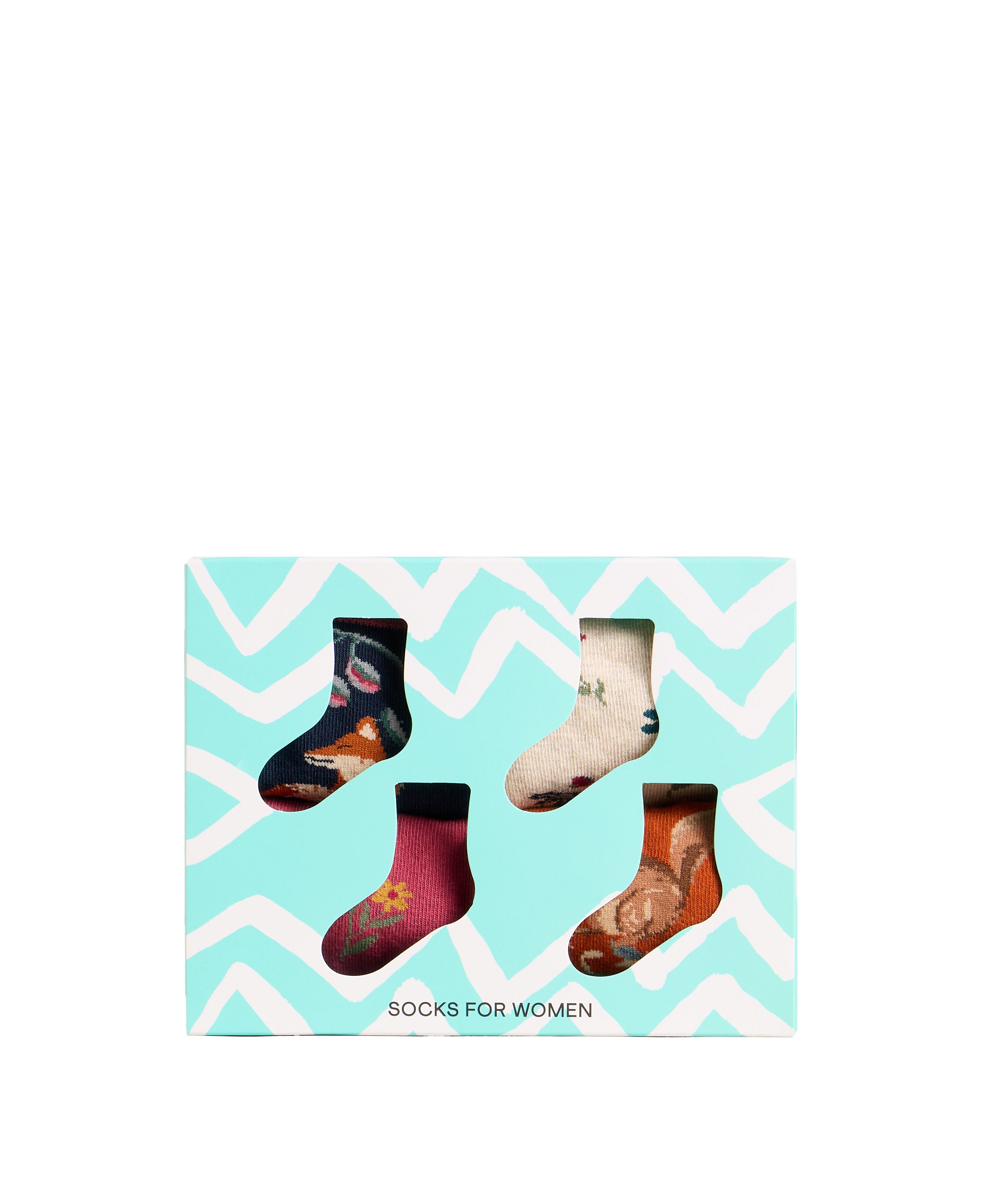 4 Pack Woodland Ankle Socks - Navy Multi