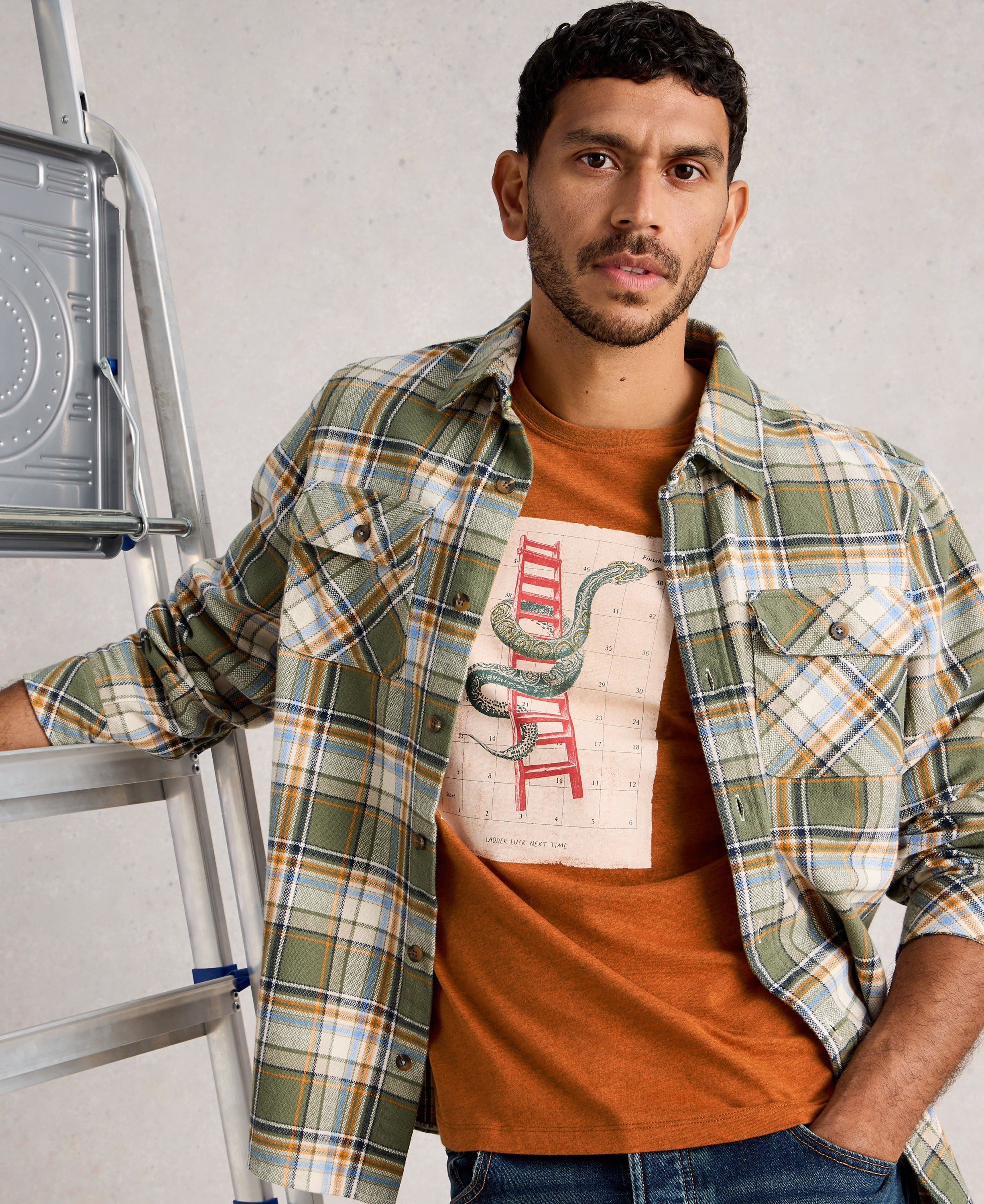 Abersoch Graphic Boardgame Tee - Orange Print