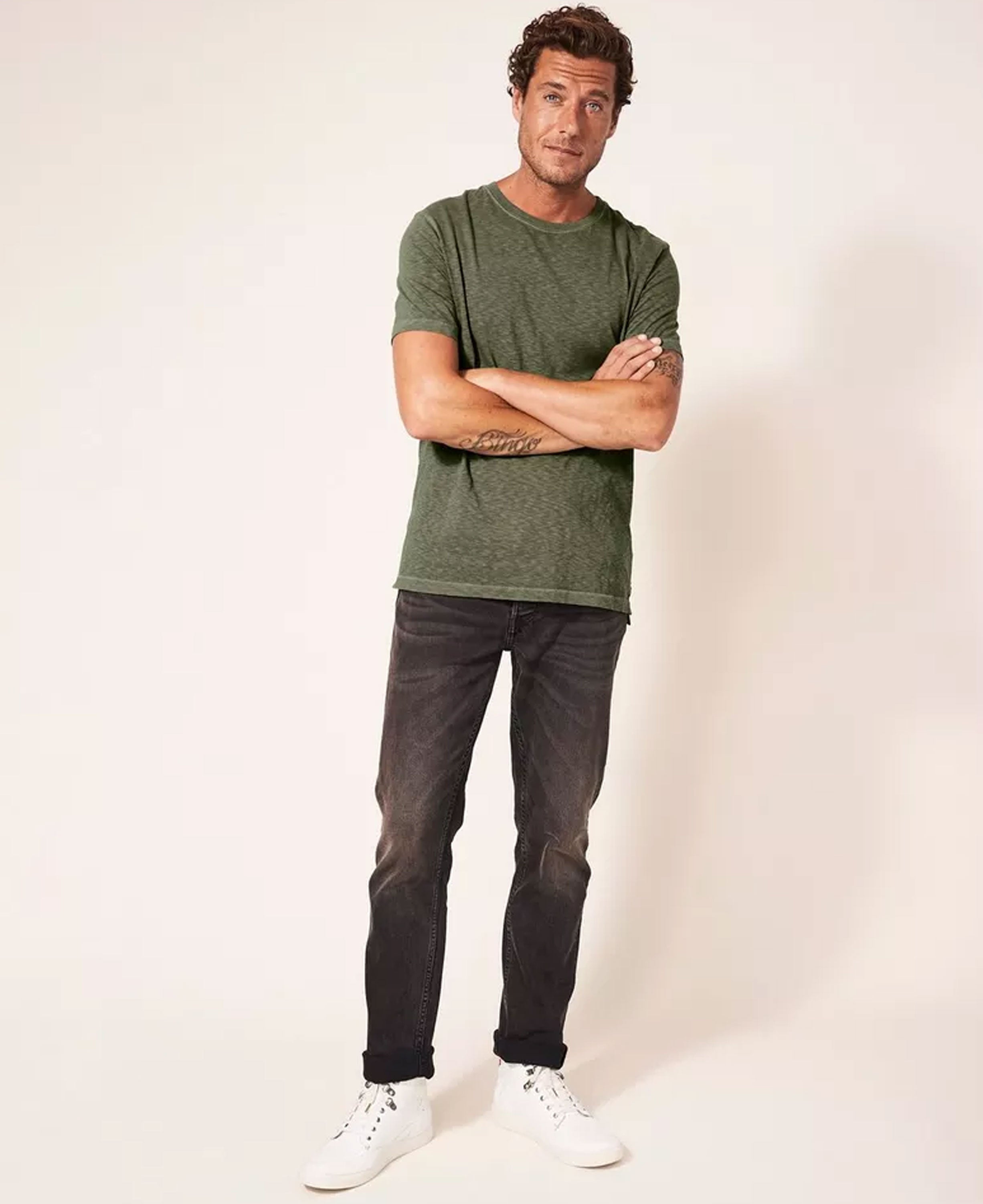 Abersoch Short Sleeve Tee - Khaki Green
