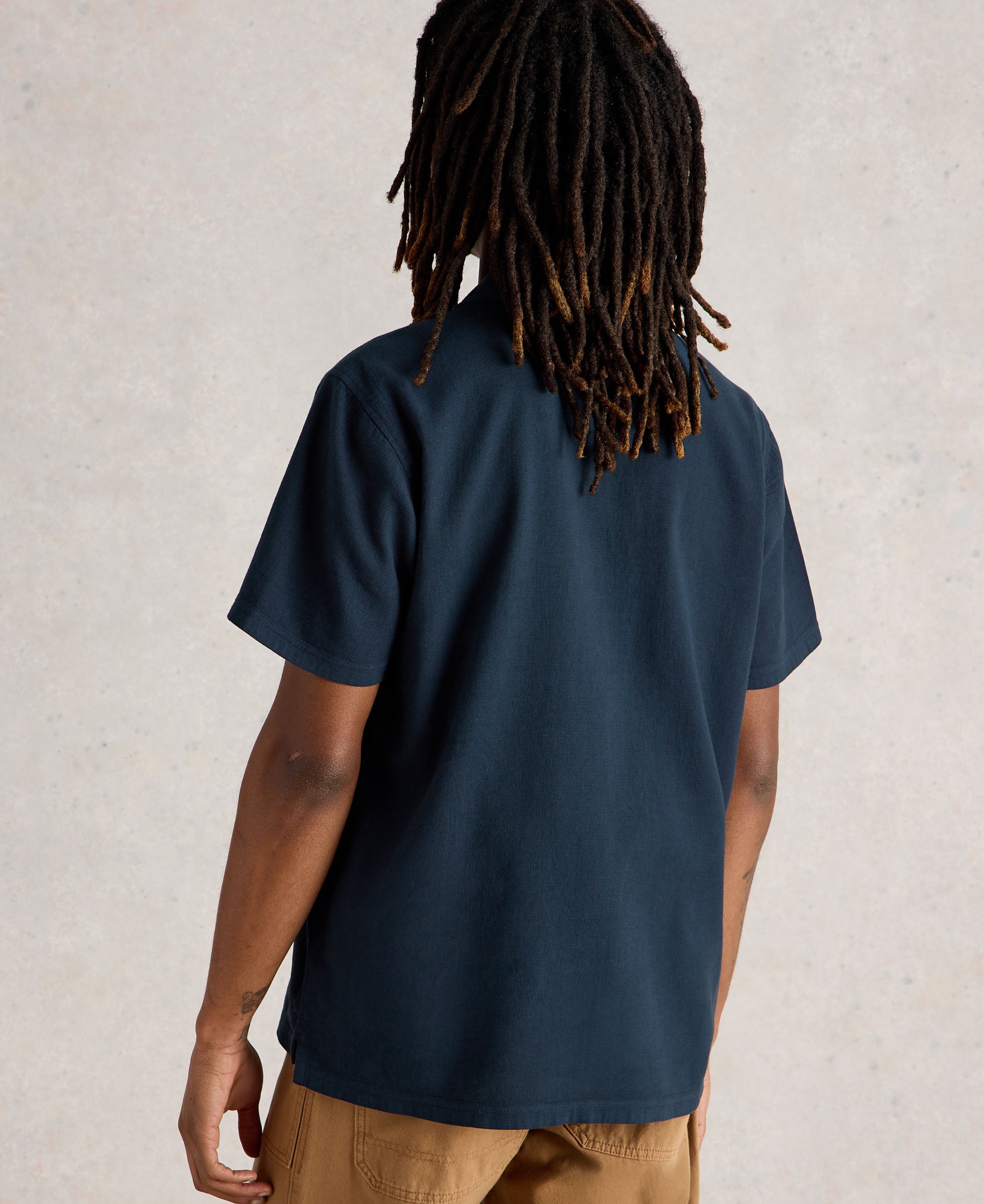 Anderby Woven Polo - Dark Navy