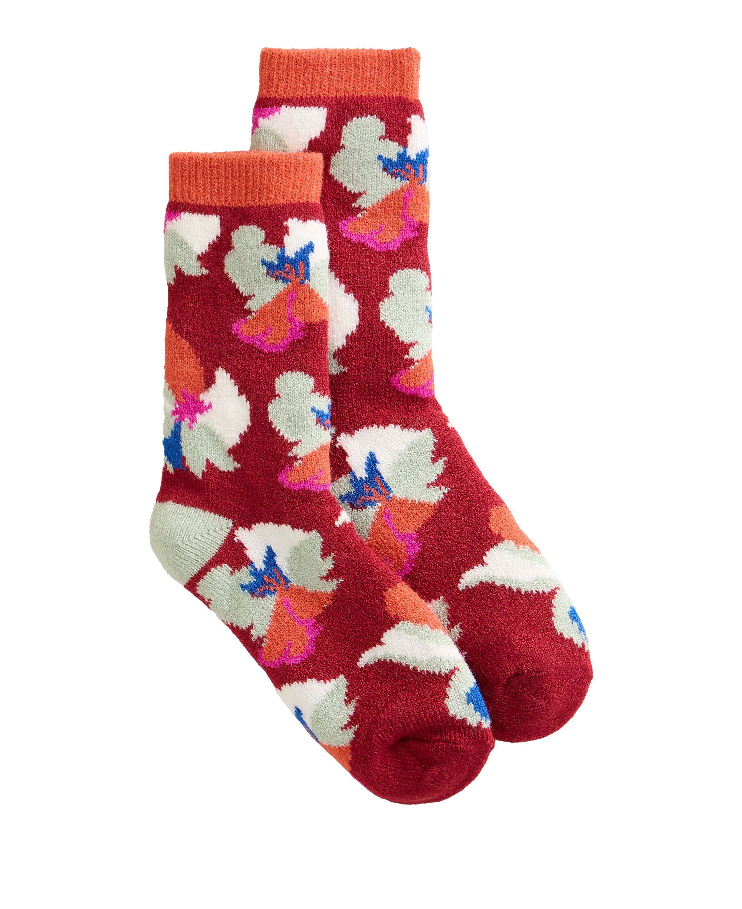 Floral Cabin Sock - Red Multi