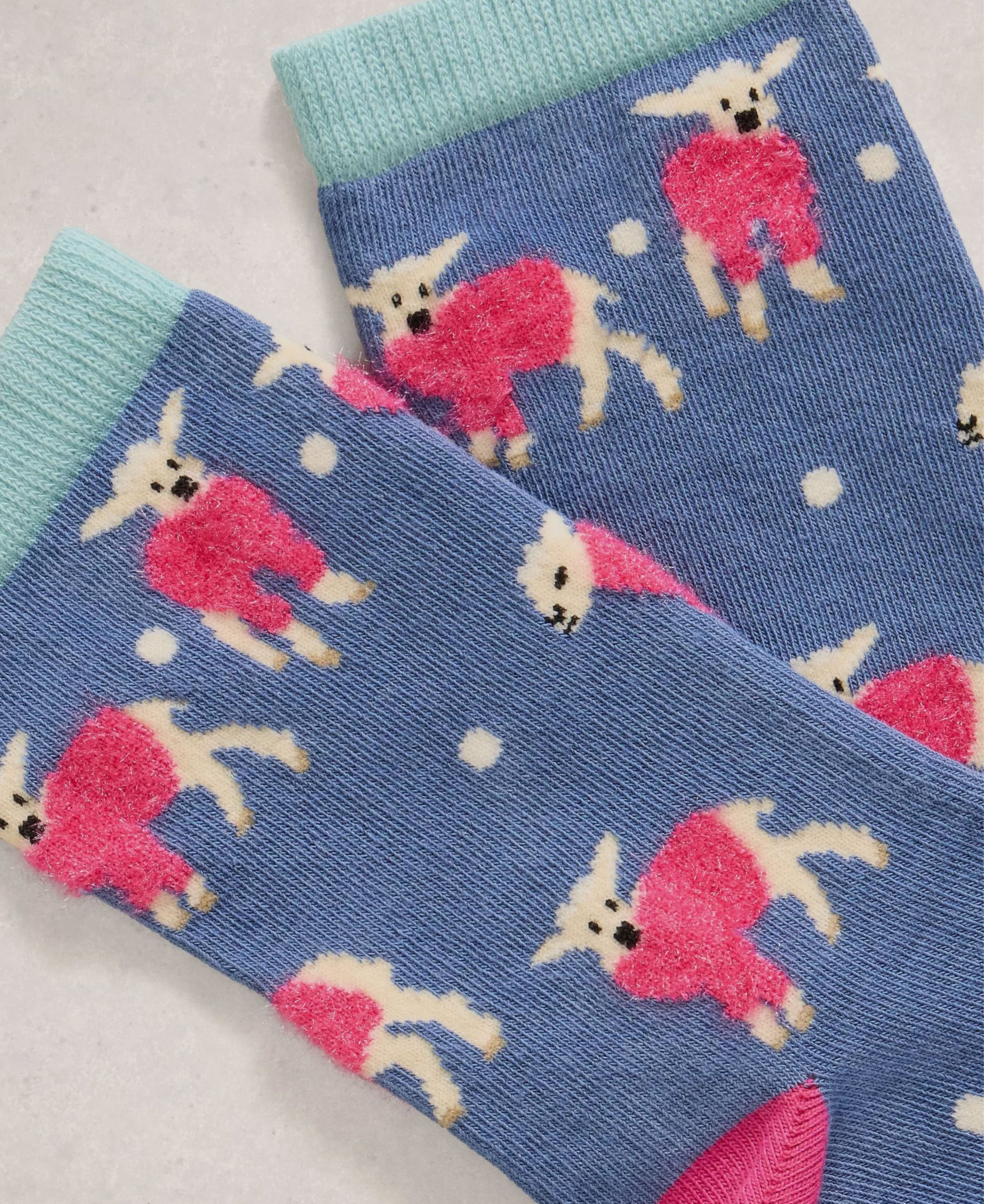 Fluffy Ankle Sock - Dark Blue