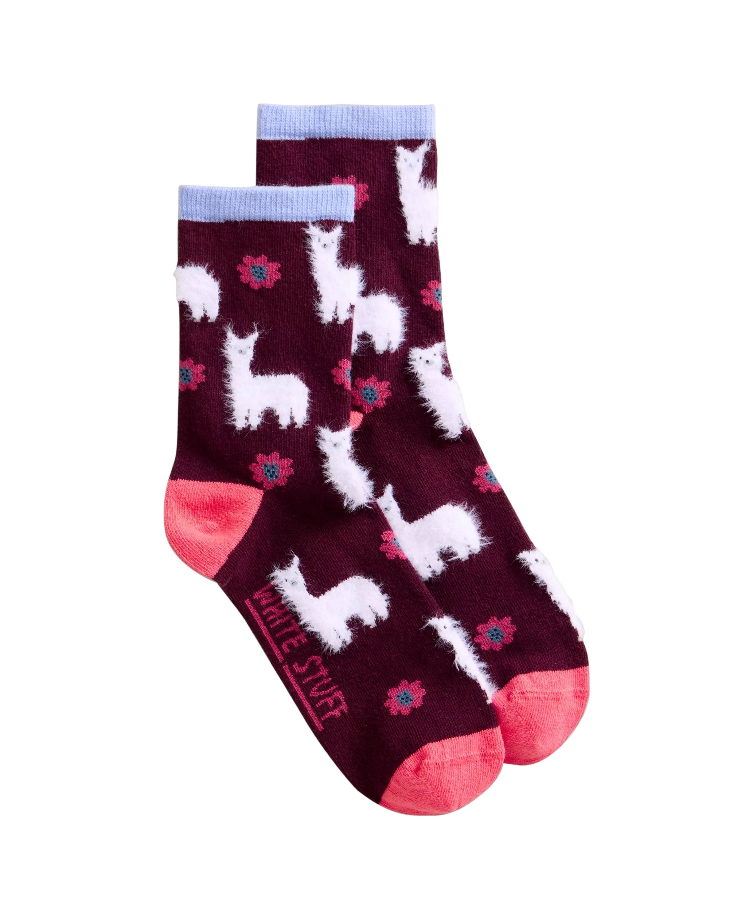 Fluffy Ankle Sock - Dark Plum