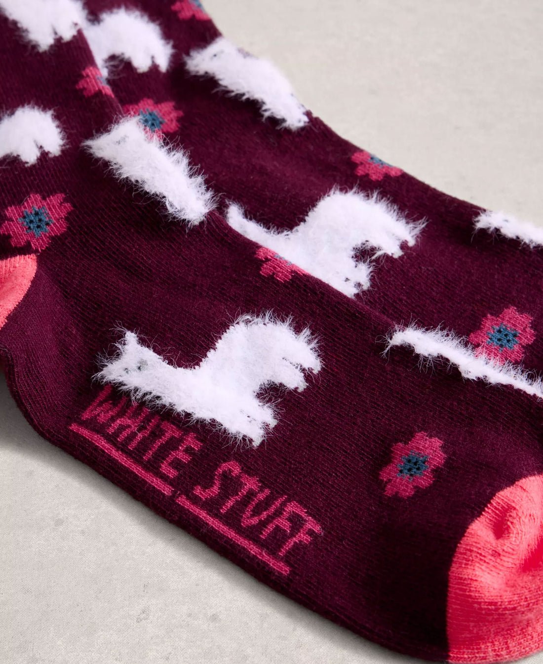 Fluffy Ankle Sock - Dark Plum