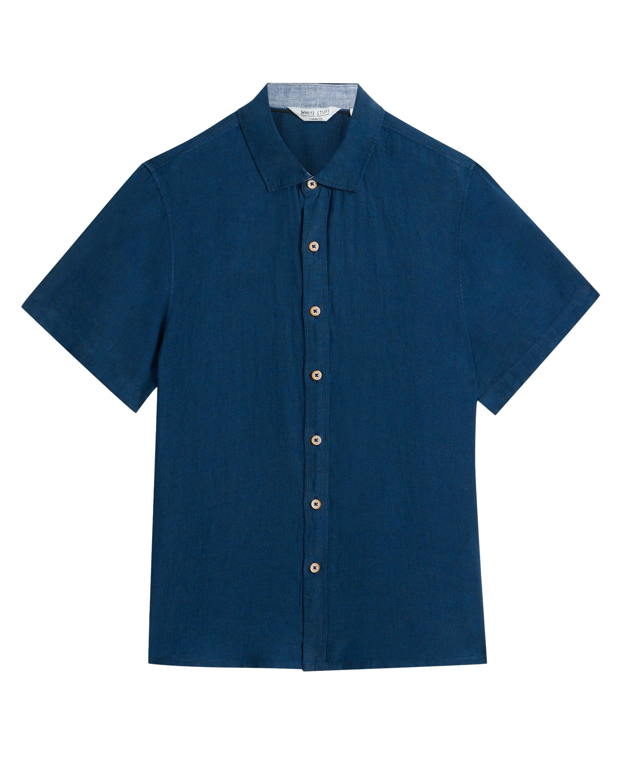 Keswick Short Sleeve Linen Shirt - Dark Navy
