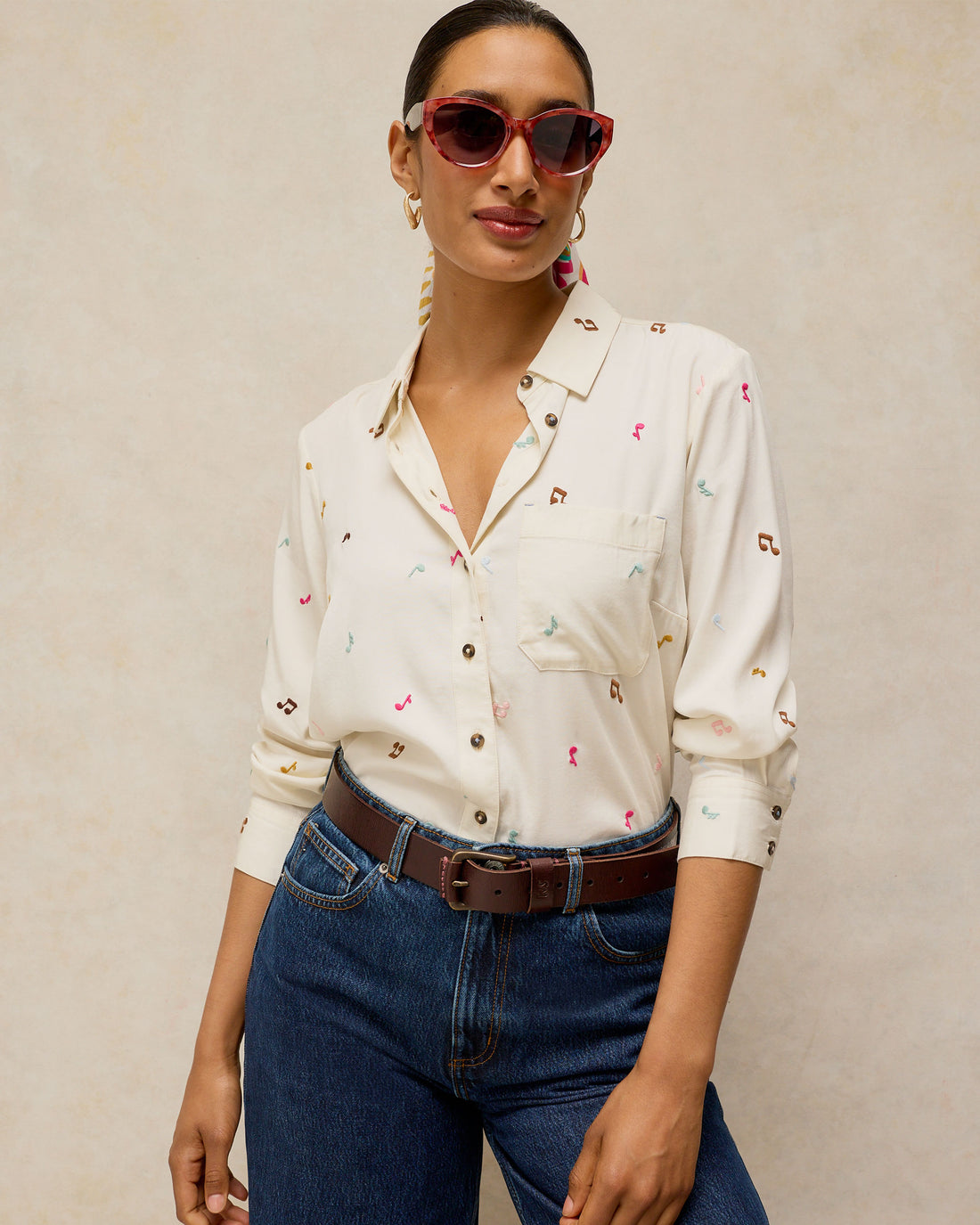 Libby Shirt - Ivory Multi