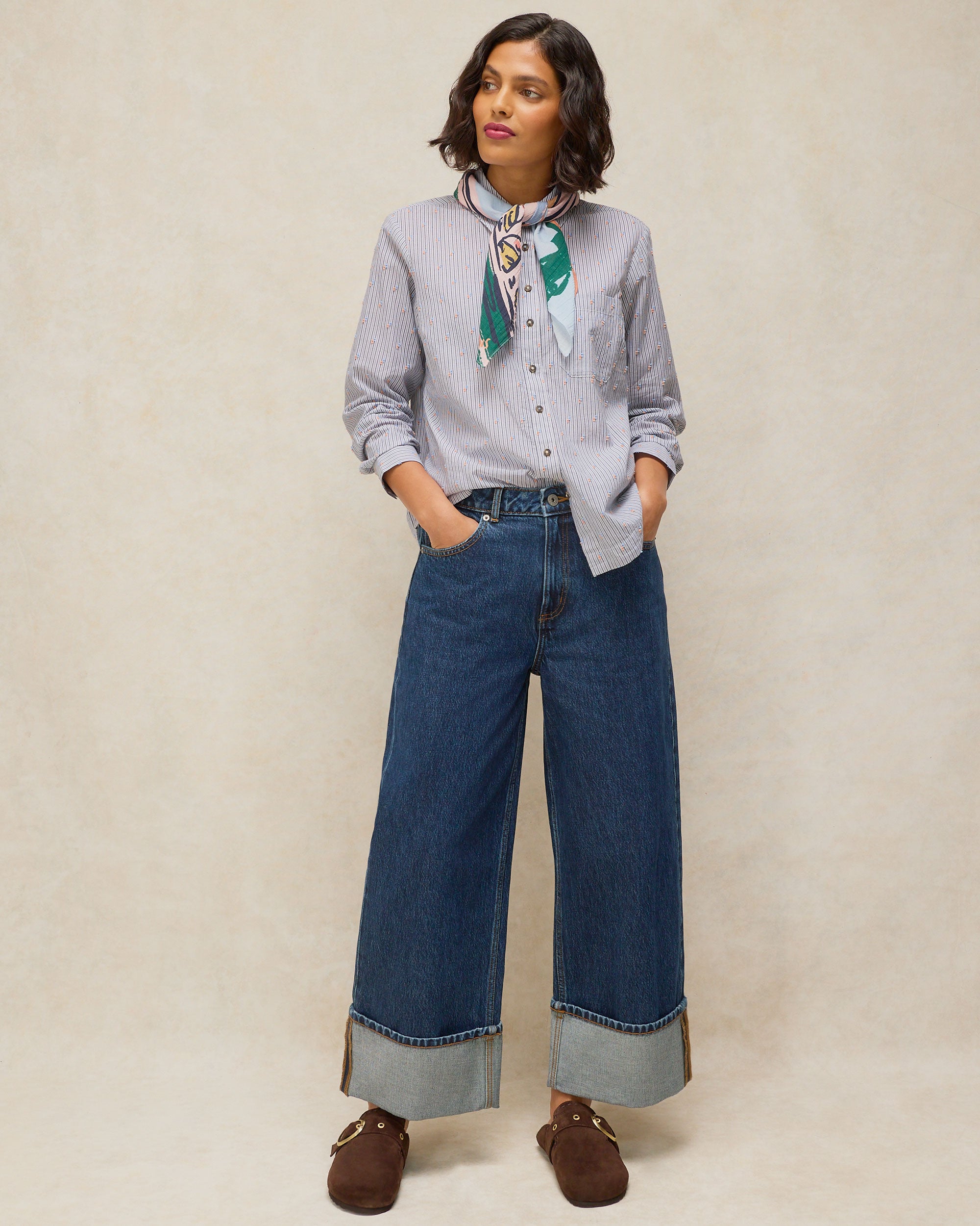 Libby Organic Cotton Shirt - Blue Multi