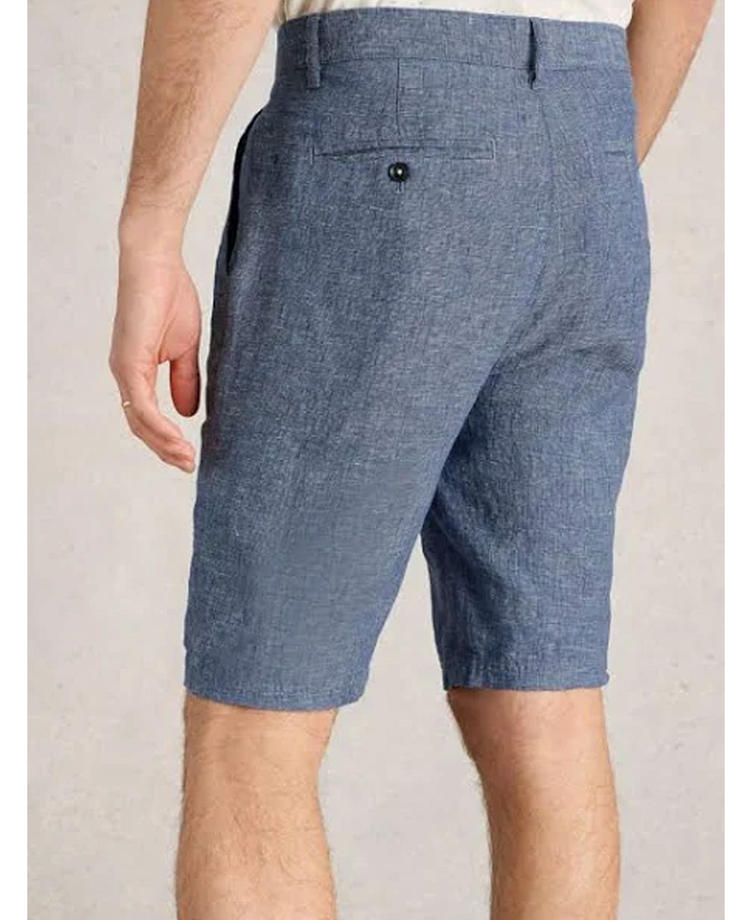 Linen Chino Short - Mid Blue
