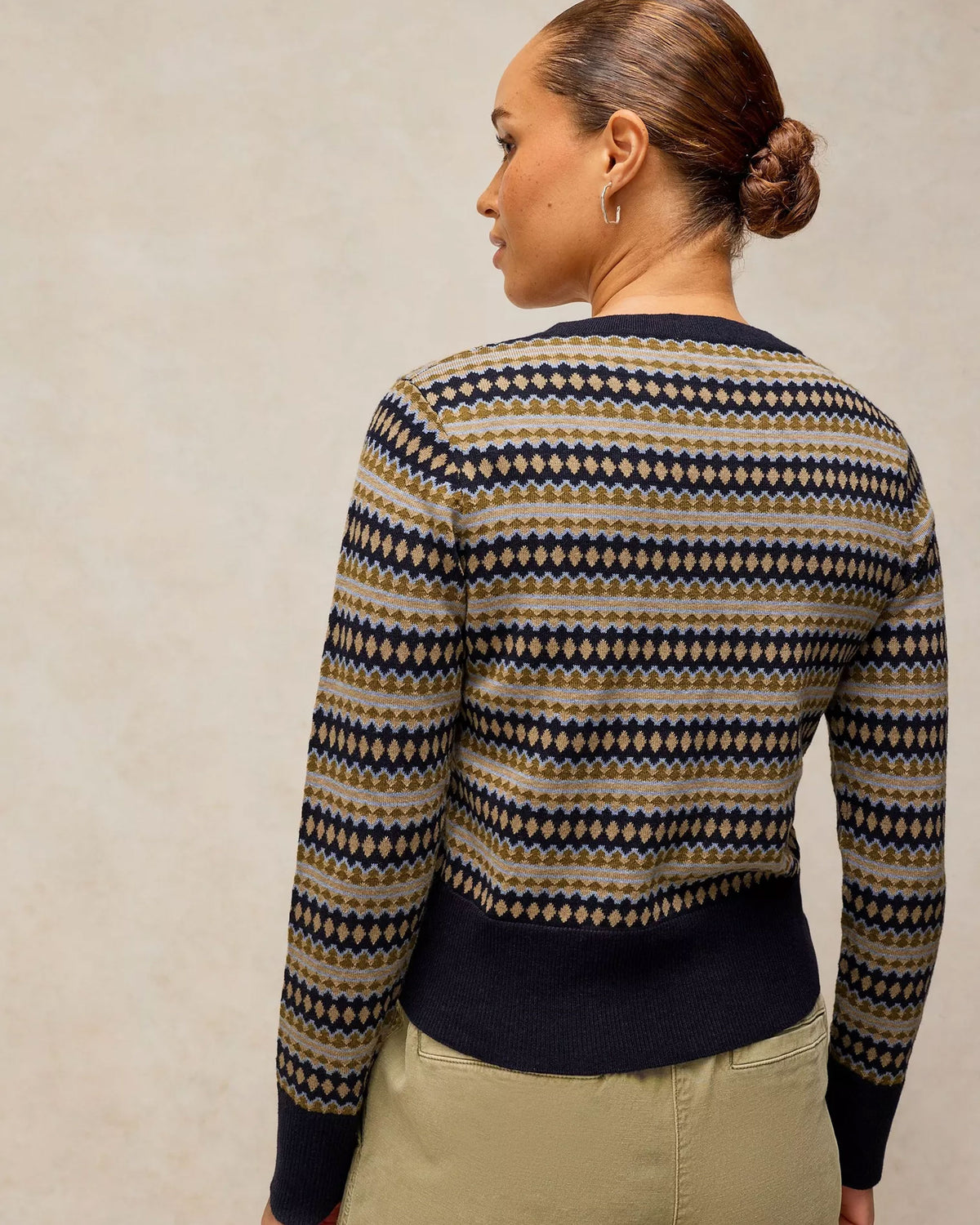 Lois Fairisle Cardi - Navy Multi