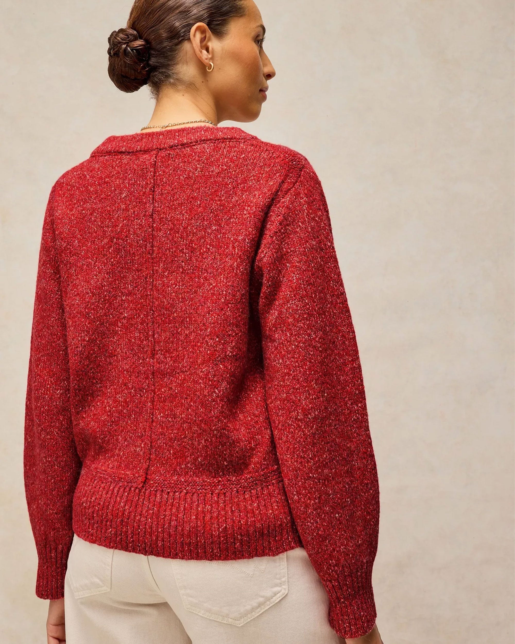 Lucie Crew Neck Jumper - Bright Red
