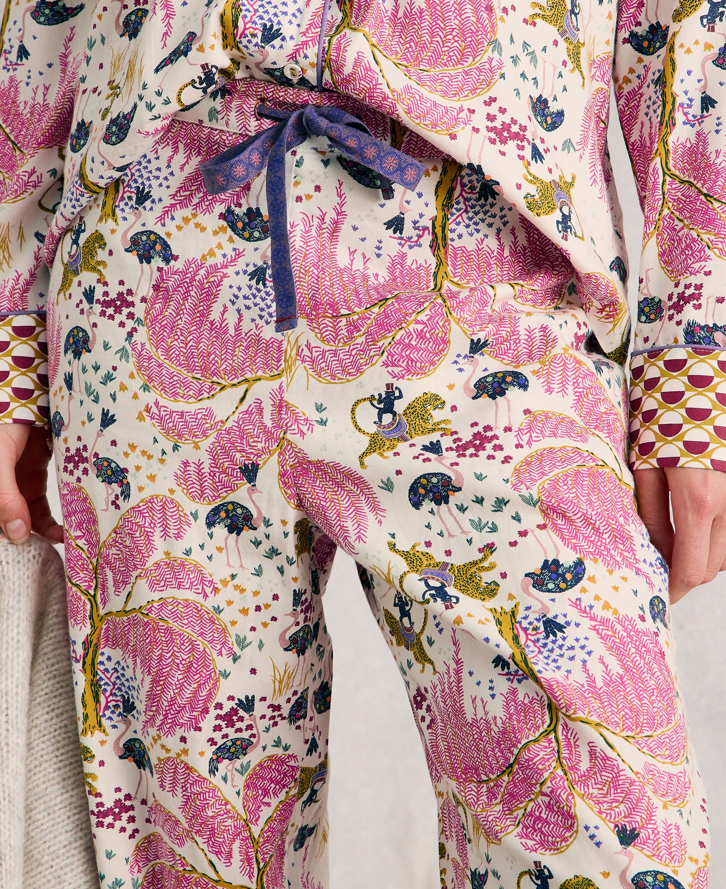 Nina Organic PJ Bottom - Natural Print